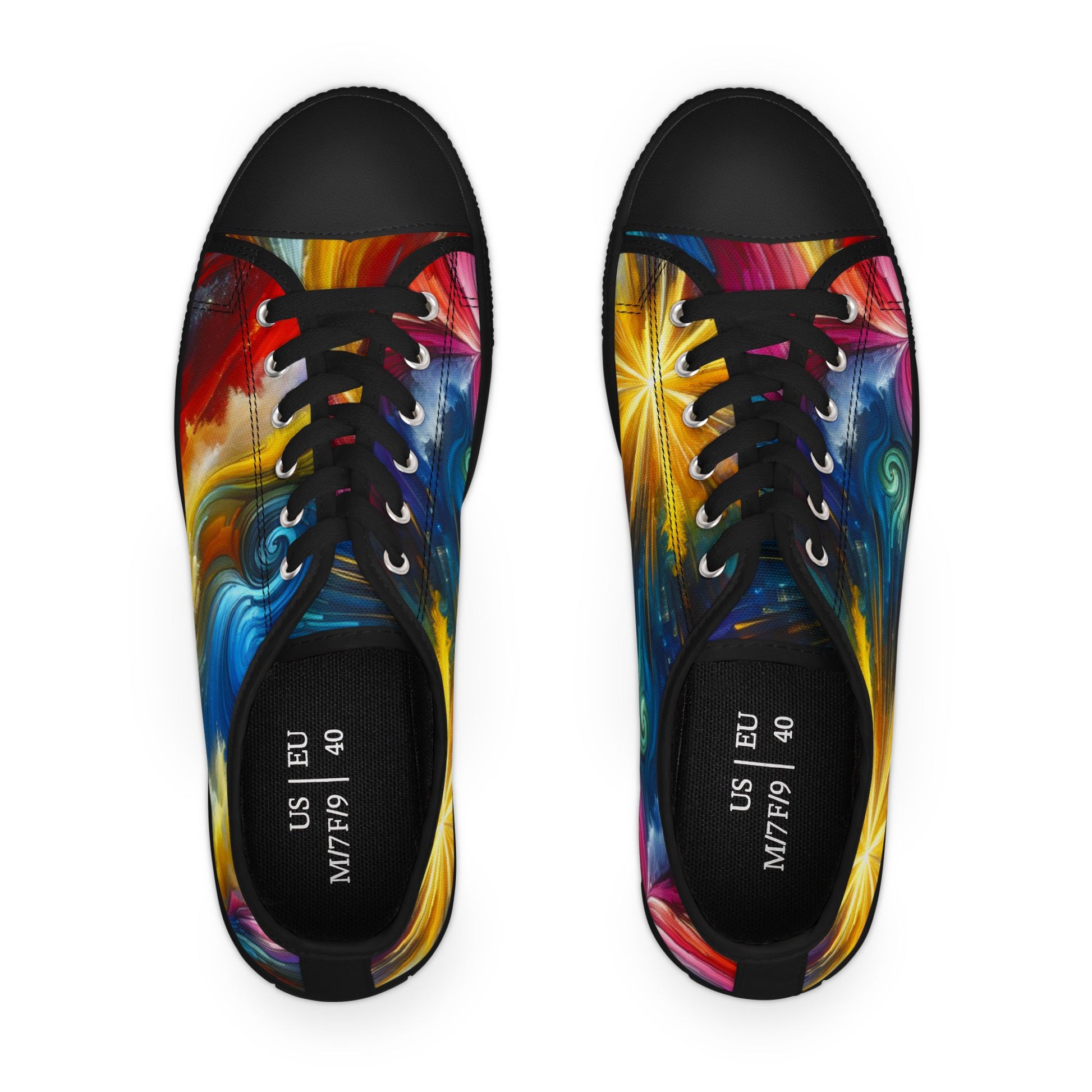 Vibrant Women's Low Top Sneakers, Colorful Casual Shoes, Trendy Tennis Shoes, Graffiti Sneakers, Lightweight Fashion Footwear