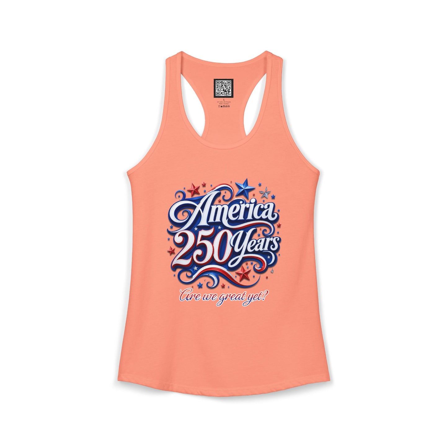 Women's America 250 Year's Racerback Tank 4th of July T-Shirt