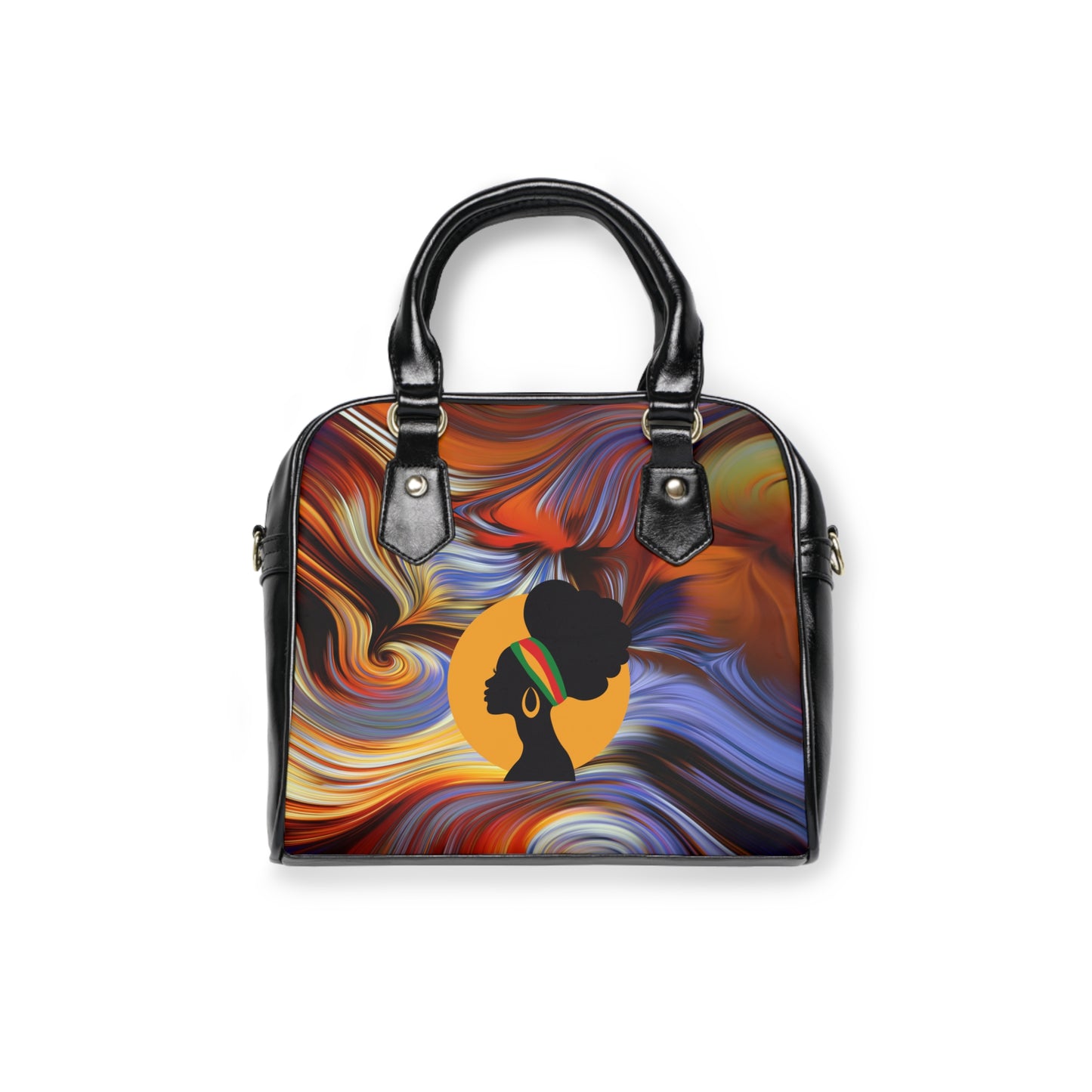 Afrocentric Shoulder Handbag, Melanin Women Handbag, Black Power Handbag, Handbag for Black Women