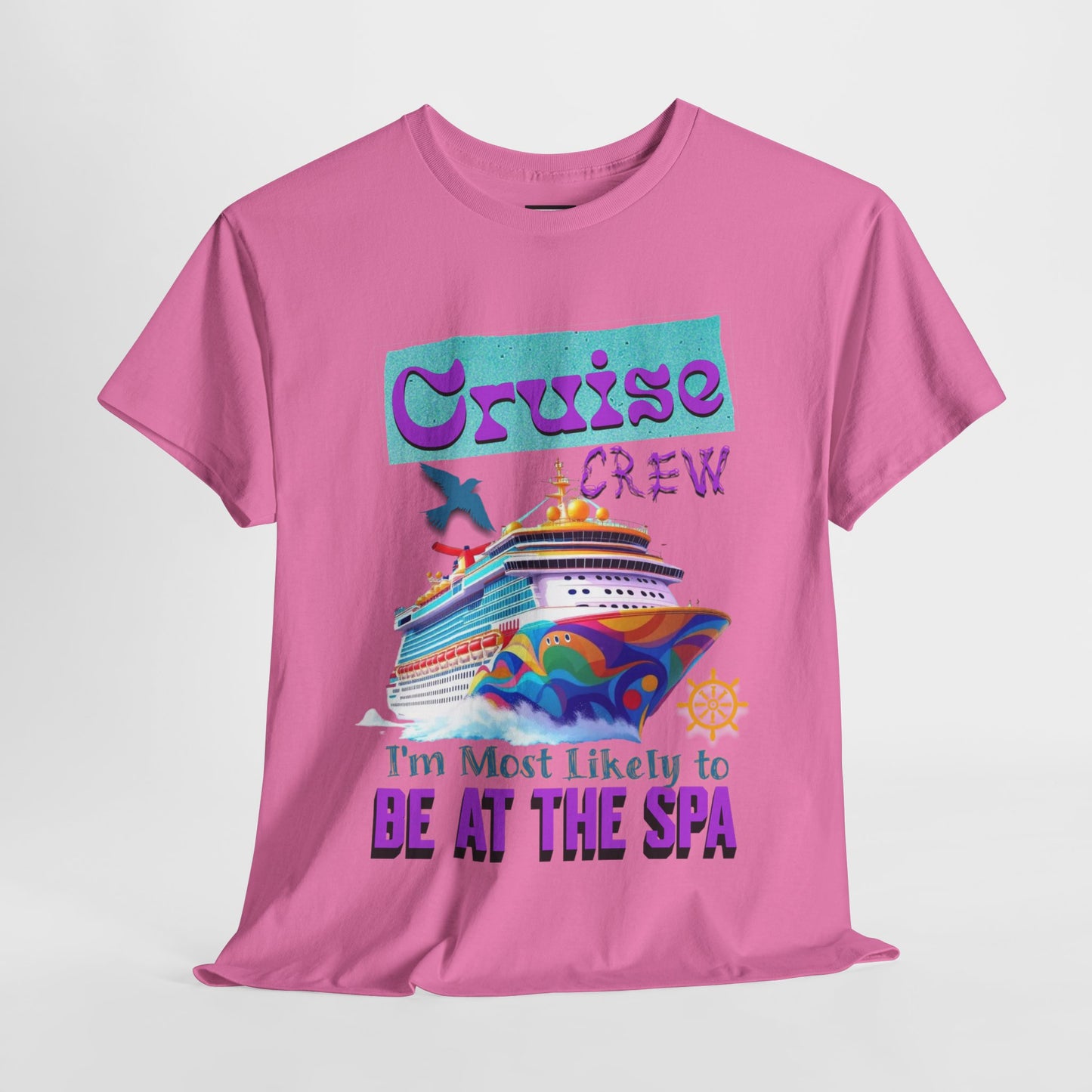 Cruise Crew Unisex Tee - Spa Day Vibes, Cruise Vacation T-Shirt, Funny Group Travel Apparel, Cruise Wear, Summer Fun Shirt