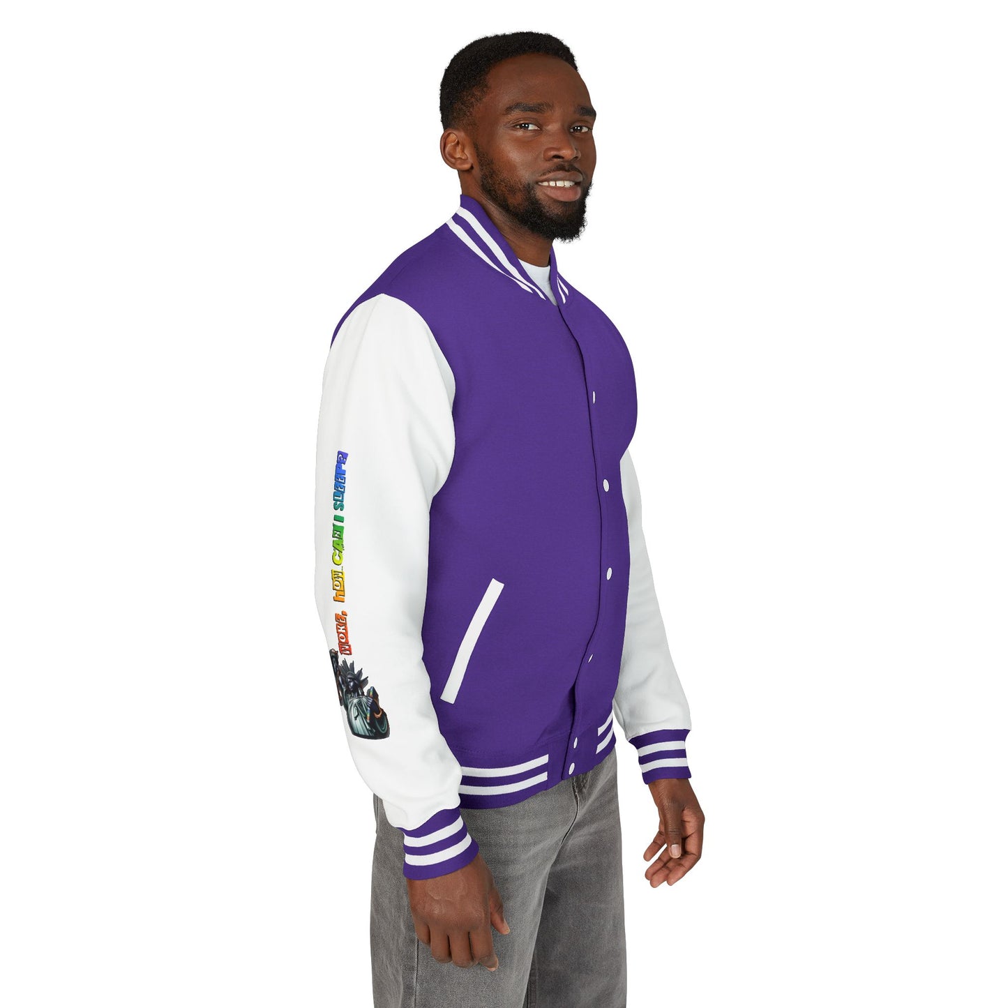 Letterman Jacket — 'America' Statue of Liberty Retro Graphic