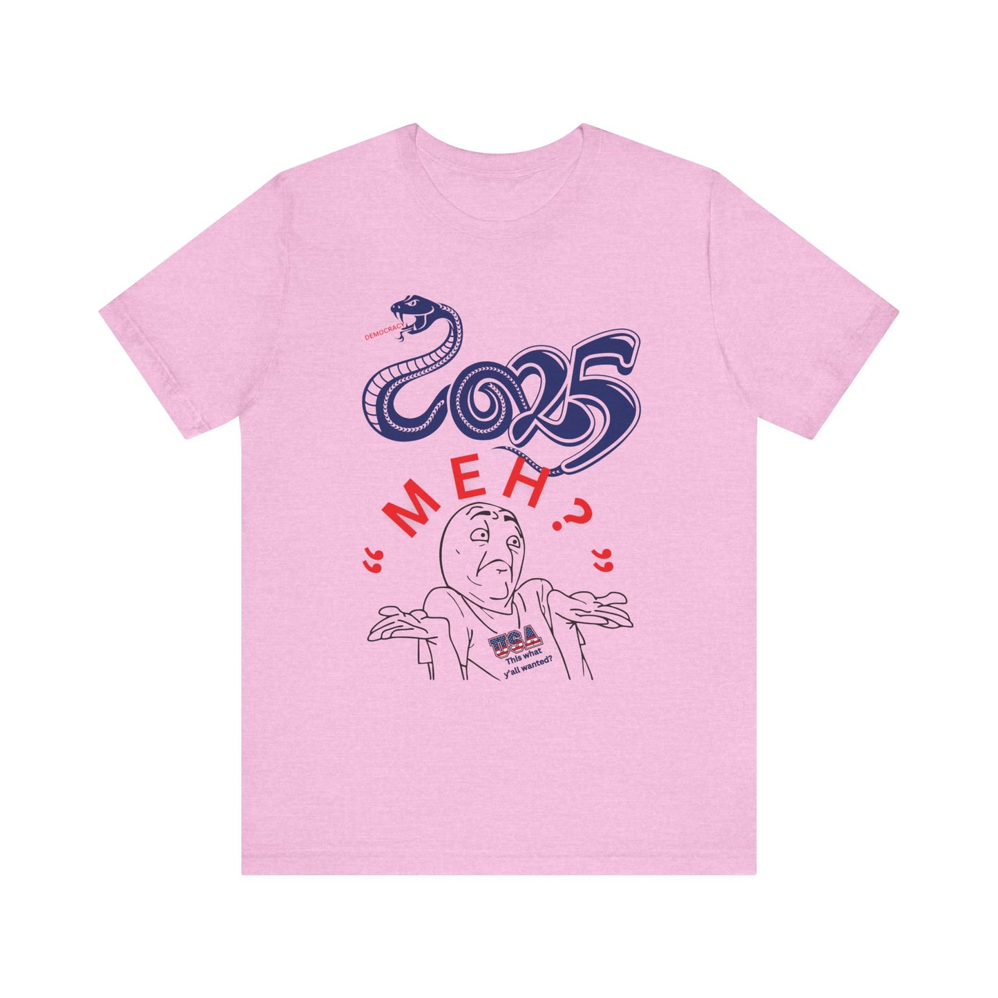 2025 "Meh" T-Shirt Unisex Jersey Short Sleeve Tee, Funny 2025 T-Shirt, New Year's T-Shirt, 92% Black Women, Black Girl Magic,