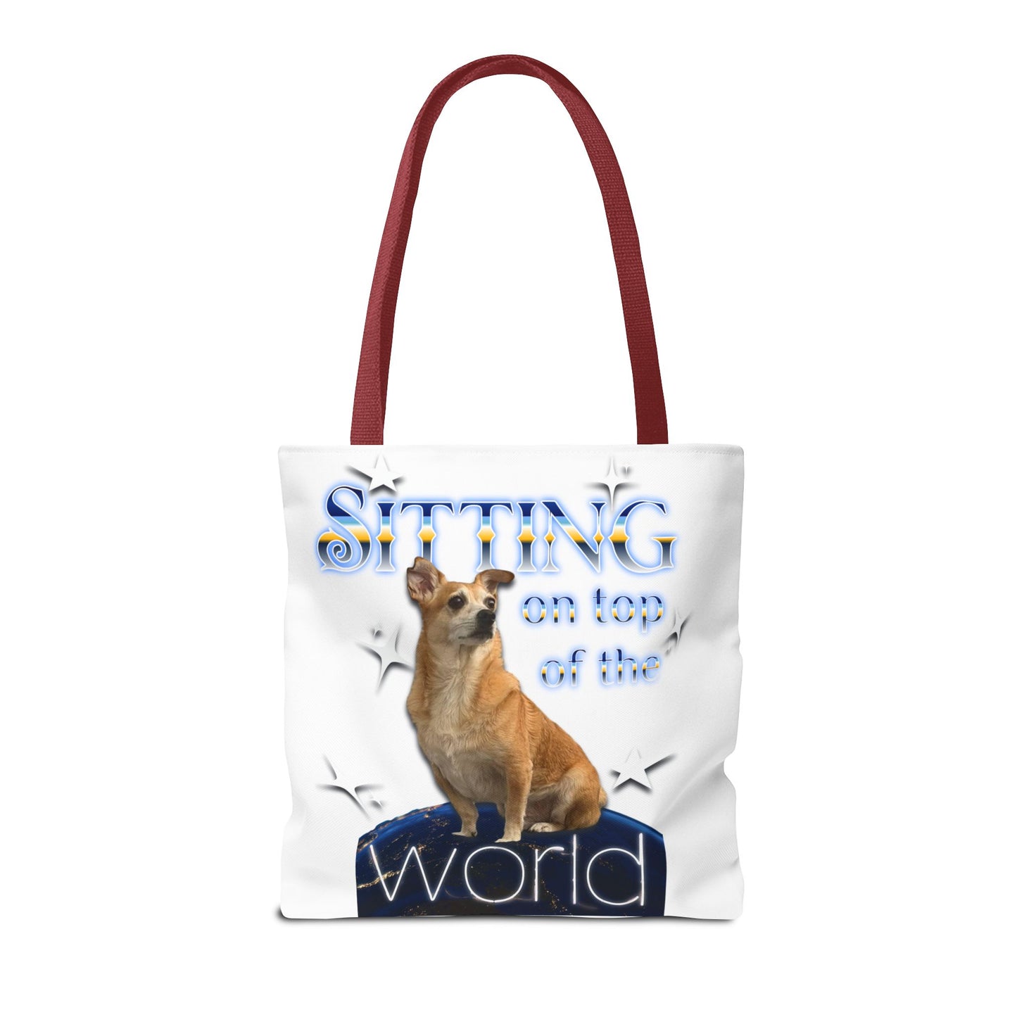 Personalized Tote Bag — "Sitting on Top of the World" Corgi Tote