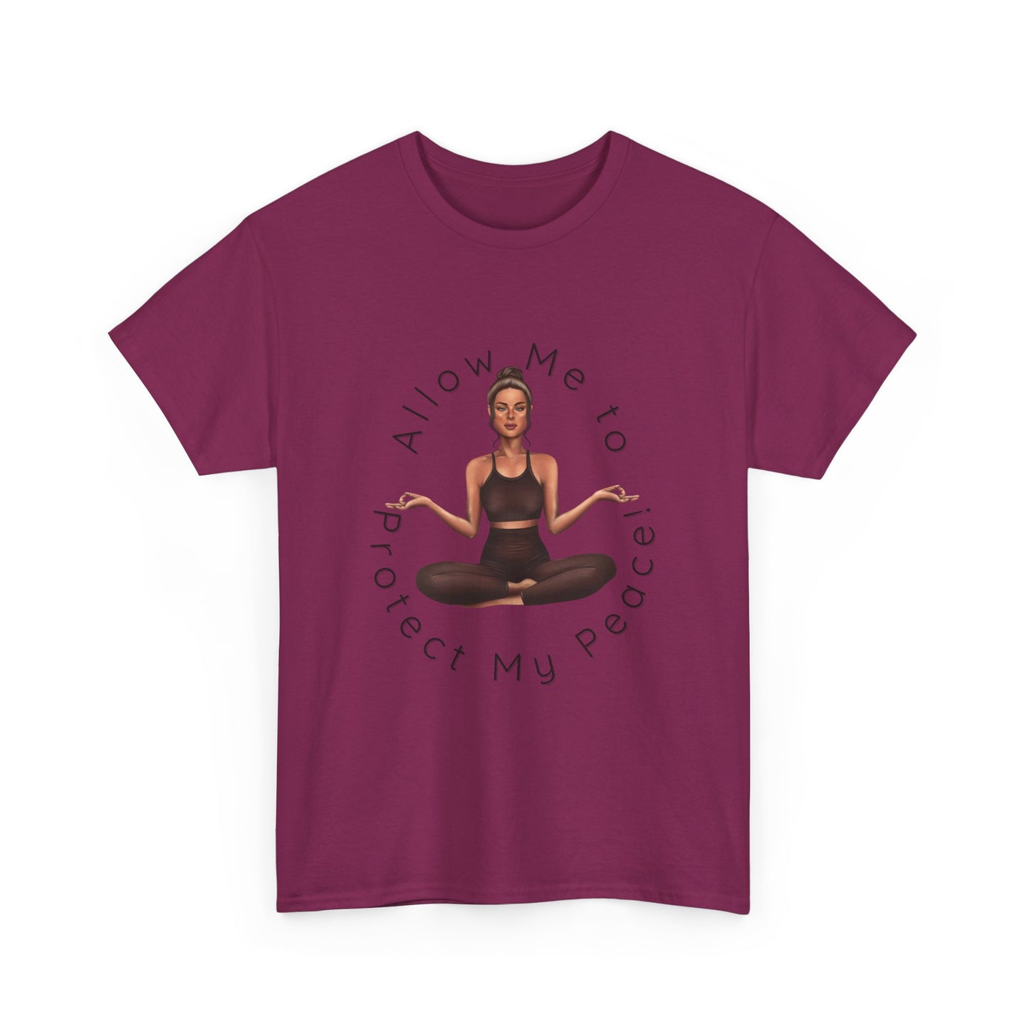 Protect My Peace Yoga Art, Serenity Yoga T-Shirt, Yoga Instructor Shirt, T-Shirt Gift for Yoga Instructor, Gift for Yoga Enthusiast, Fitness Instructor Gift