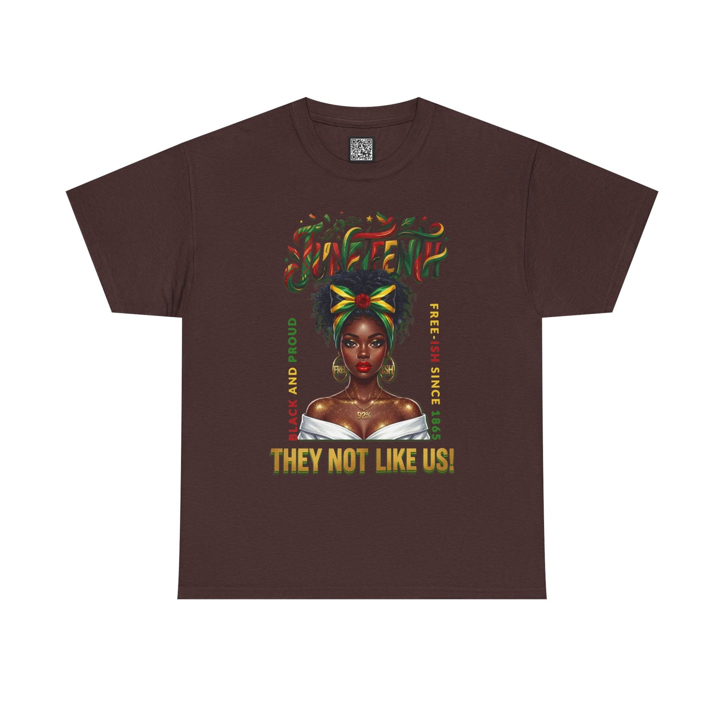 Juneteenth Black and Proud Tee — "They Not Like Us" Black Pride Shirt