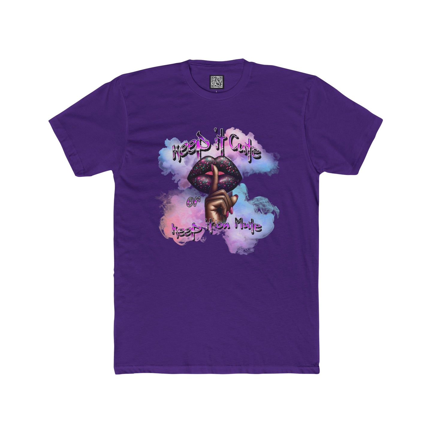 Keep It Cute Cotton Crew Tee - Trendy Graphic Shirt for Everyday Style. Keep It Cute or Keep It on Mute T-Shirt, Positive Speaking Only Tees