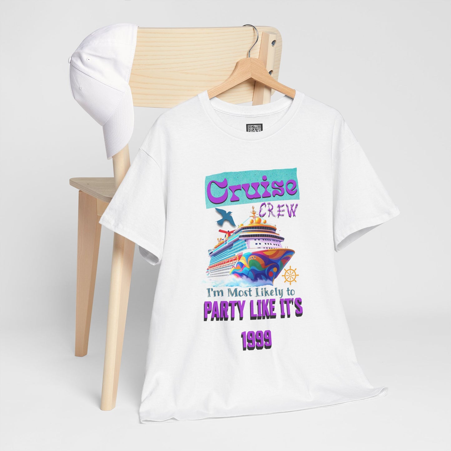 Cruise Crew Heavy Cotton Tee - Party Like It's 1999, Cruise Vacation T-Shirt, Summer Cruise Shirt, Fun Travel Apparel, Gift for Cruise Enthusiasts