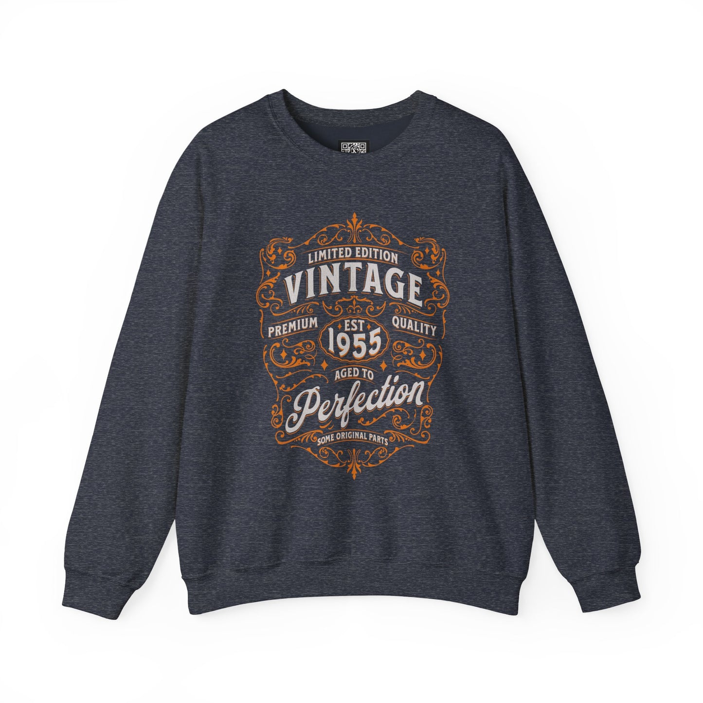 Personalized Vintage Perfection Crewneck Sweatshirt – Retro Graphic Pullover Shirt