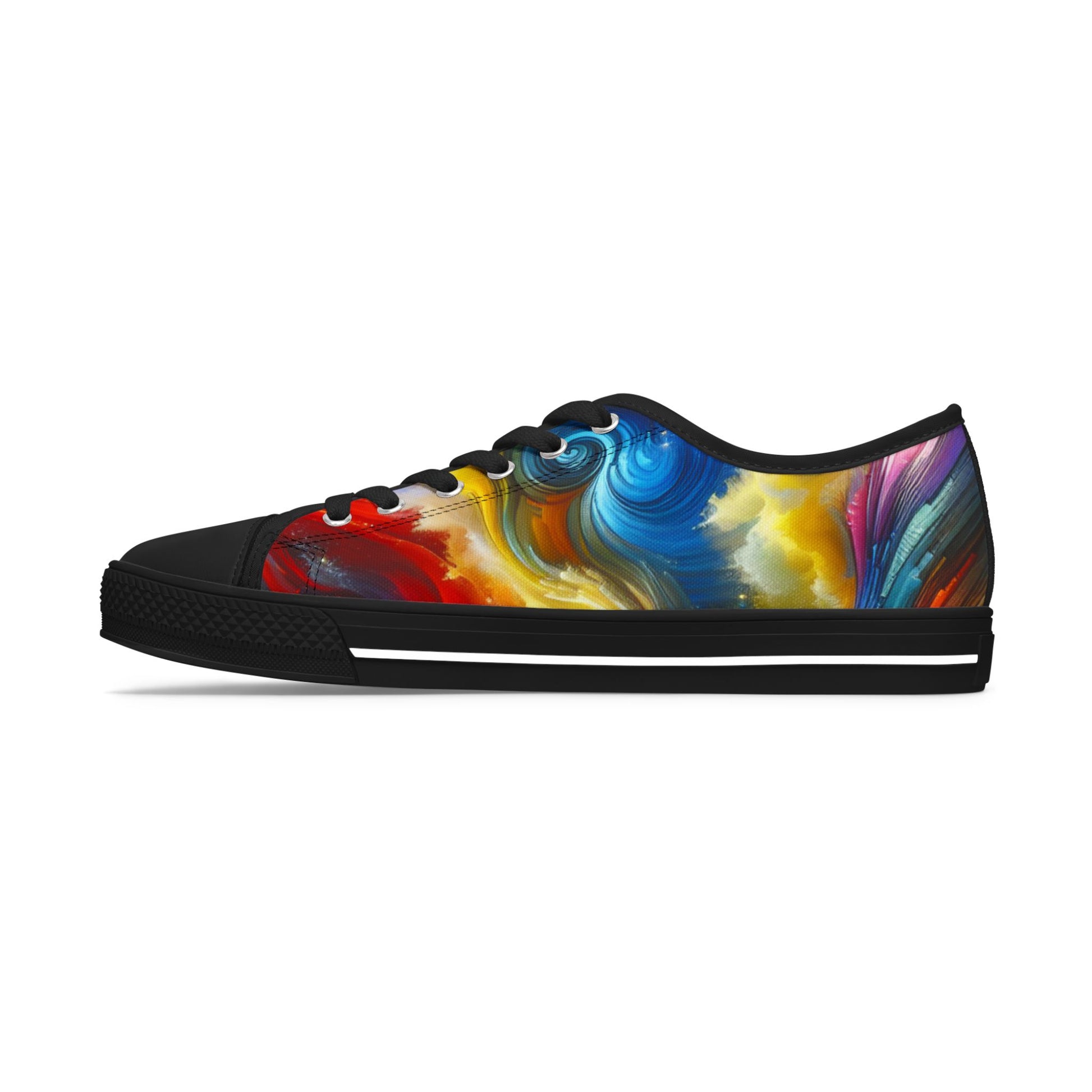 Vibrant Women's Low Top Sneakers, Colorful Casual Shoes, Trendy Tennis Shoes, Graffiti Sneakers, Lightweight Fashion Footwear