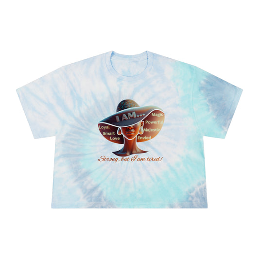 Celebrating the Power of Black Women, Tie-Dye Crop Tee for Black Women, Black Girl Magic Tee's, 92% Black Women Shirts, Black Woman Resting Tee