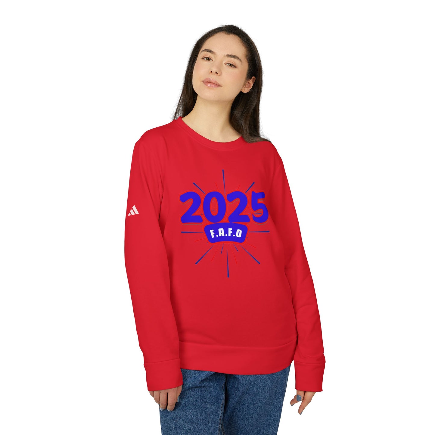 Adidas Unisex Fleece "F.A.F.O." Crewneck Sweatshirt, Anti-Trump Regime Shirt, Fight Oligarchy Shirts, F around... You Know the Rest Shirt