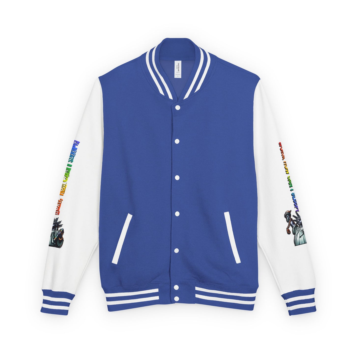 Letterman Jacket — 'America' Statue of Liberty Retro Graphic