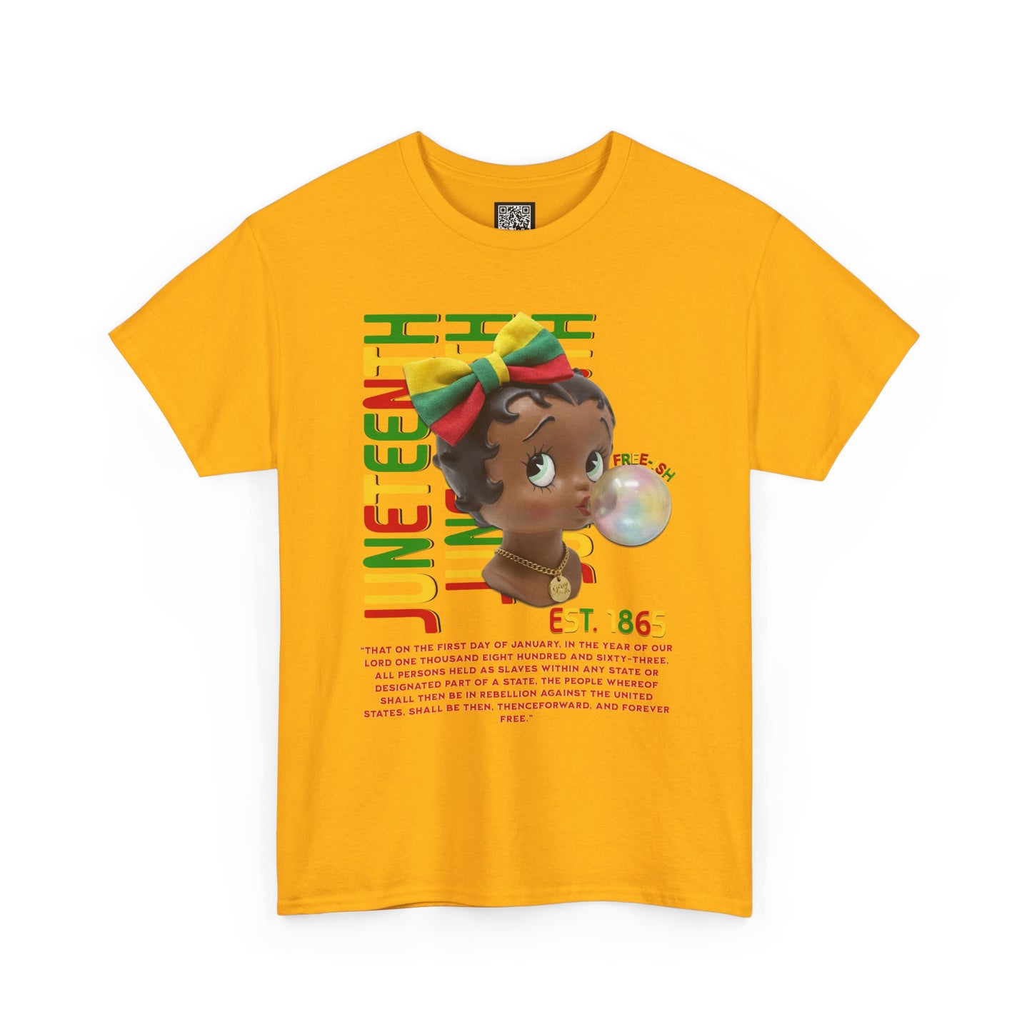 Juneteenth Betty Boop Graphic Tee — "Juneteenth Est. 1865" Celebration T-Shirt