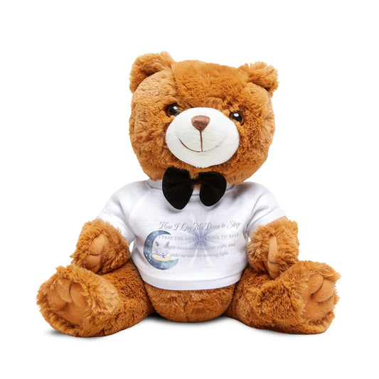 Now I Lay Me Down to Sleep Inspirational Teddy Bear with T-Shirt | Perfect Gift for Newborn and Toddlers, Perfect for Baby Showers and Birthdays