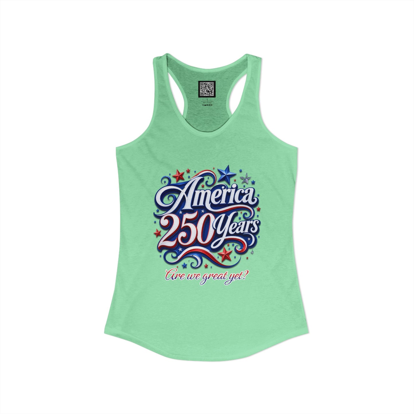 Women's America 250 Year's Racerback Tank 4th of July T-Shirt