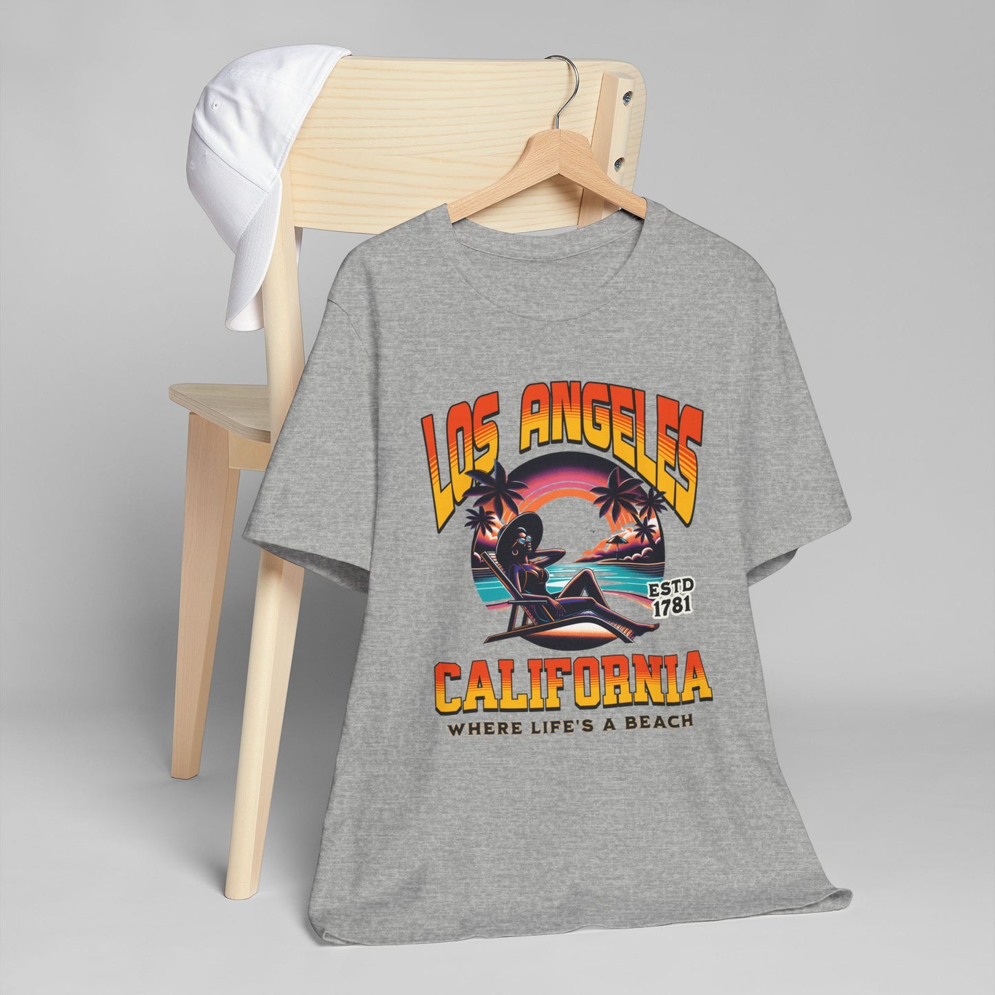 Los Angeles Vibes – “Where Life’s a Beach” Tee, Los Angeles Style Clothing, Beach Style T-Shirt, Rep Your City Los Angeles