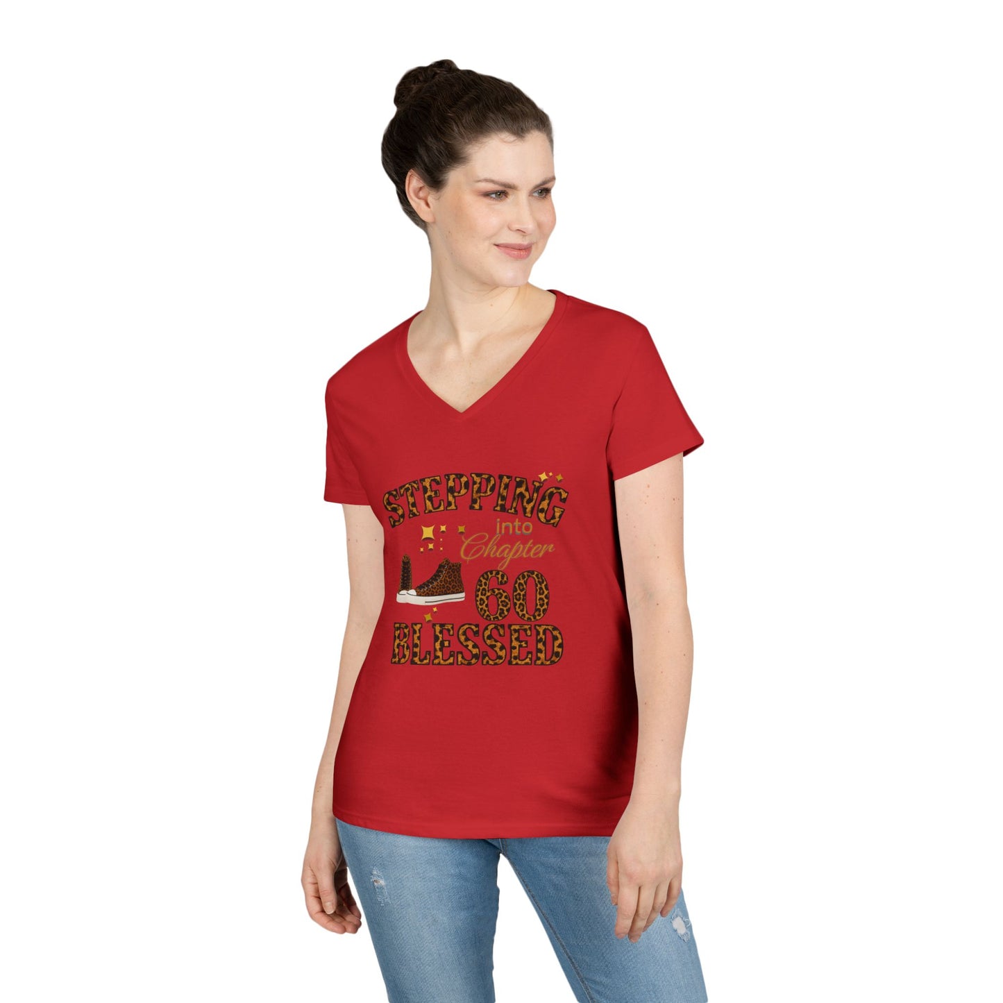 Stepping into Chapter 60 Blessed V-Neck Tee