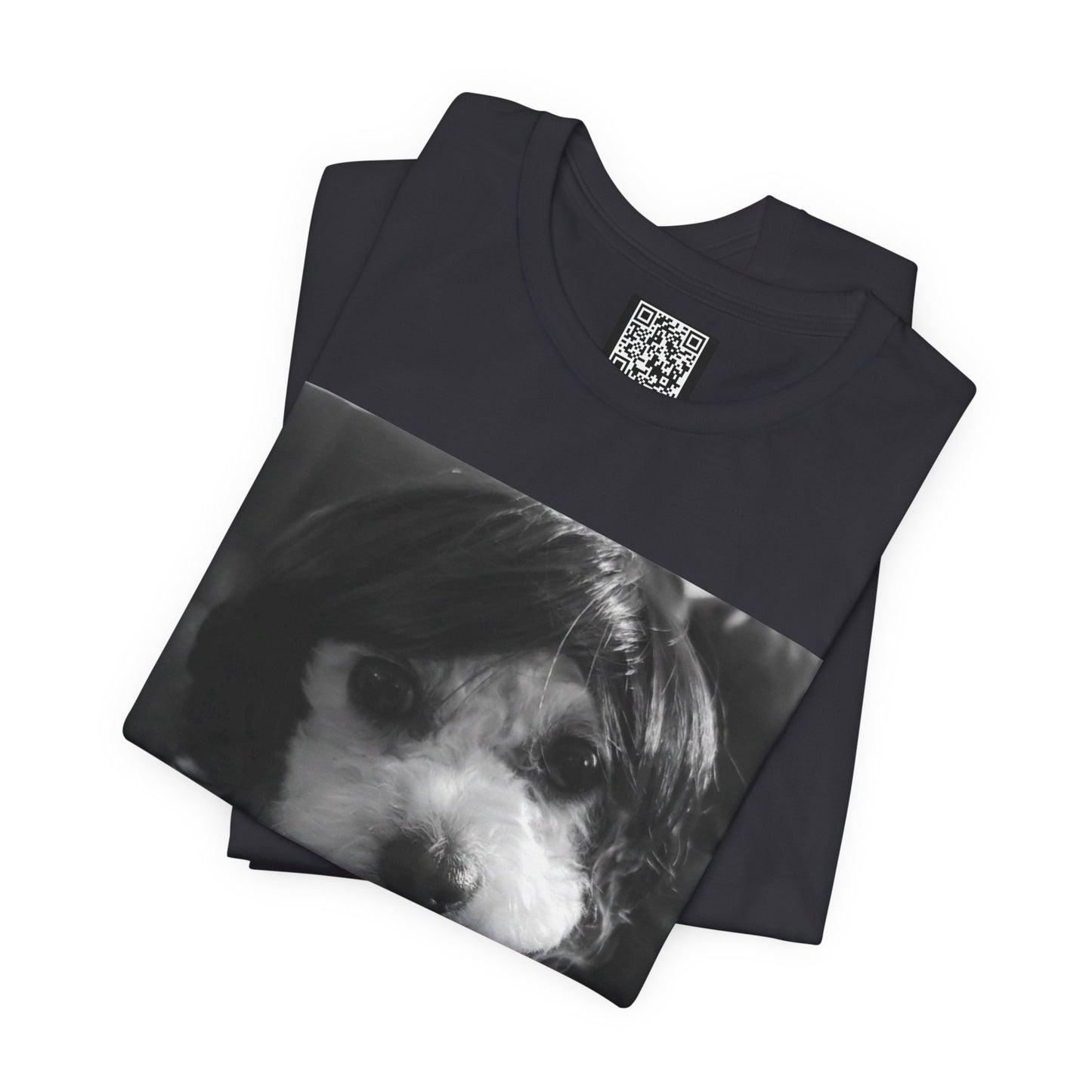 Personalized Dog Photo Tee — Retro Black & White Puppy Portrait T-Shirt