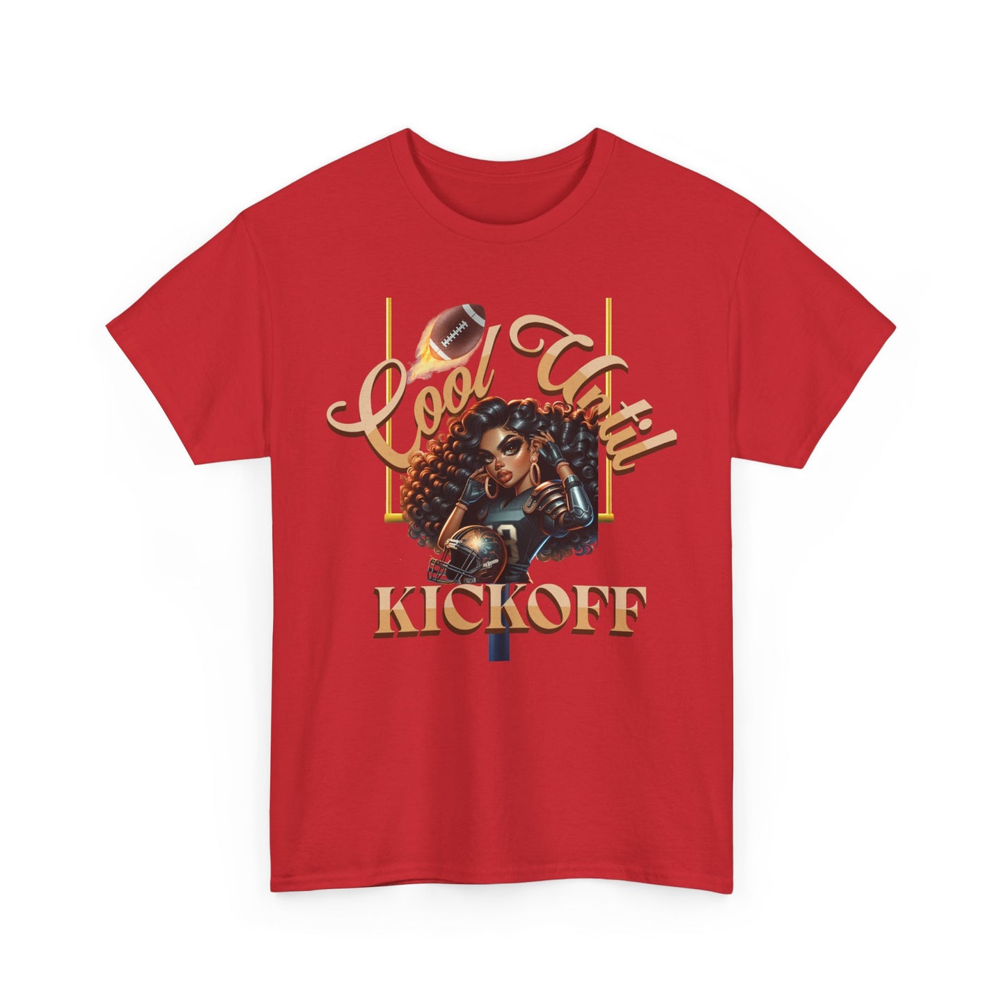 Cool Vibes Kickoff T-Shirt, Game Day Tee, Chic Football Apparel, Football Girl Shirt, Woman Glam Football Shirt, Cute Football Tees, Football Shirts