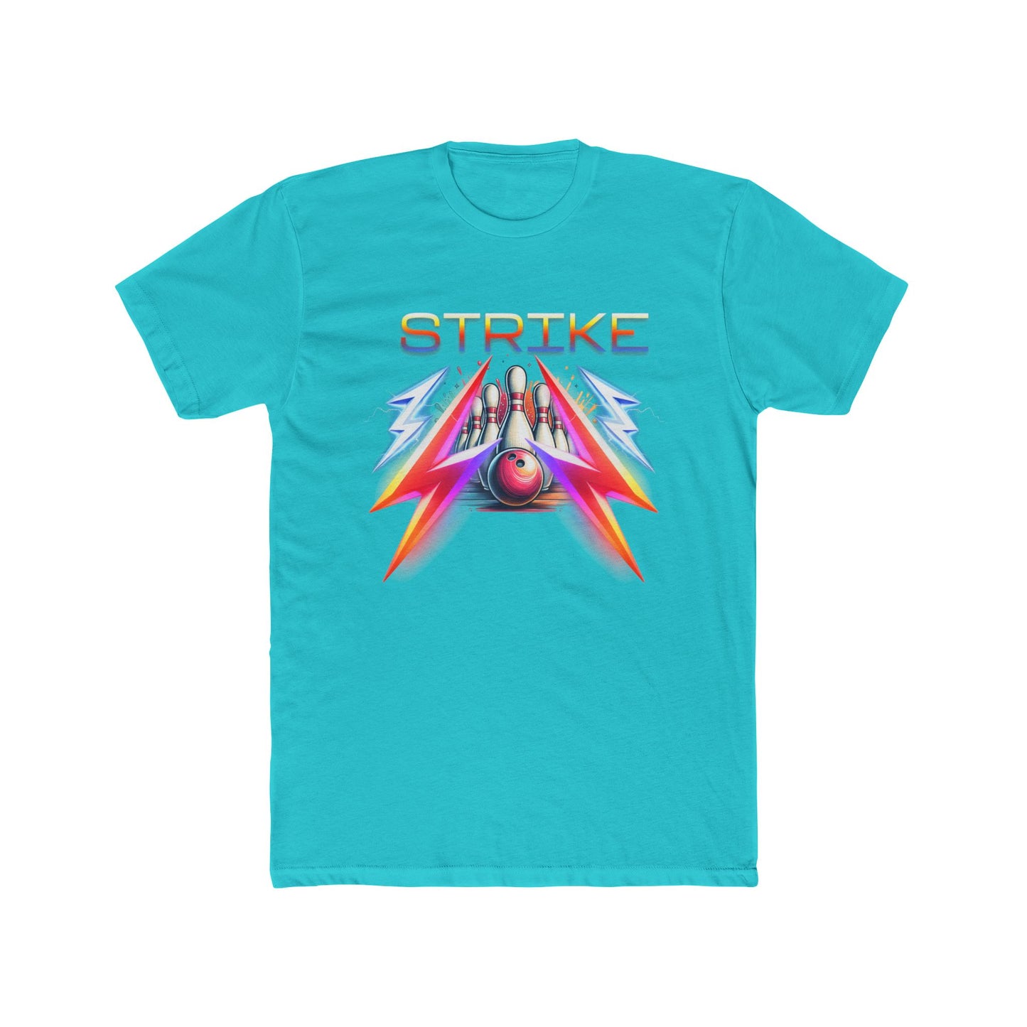 Retro Bowling Strike Unisex Cotton Crew Tee, When You Roll Up and Show Out on the Lanes, Strike Bowling T-Shirt for Men and Women