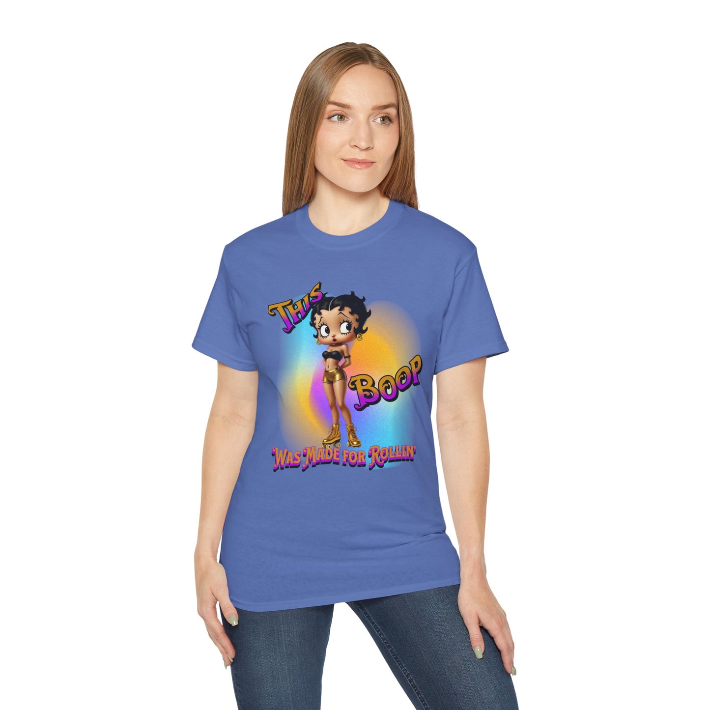 Retro Betty Boop Cartoon Tee, Fun Skater Themed T-Shirt, Vintage Skater Girl Shirt, Casual Wear, Betty Boop Design, Perfect Gift for Skater Fans