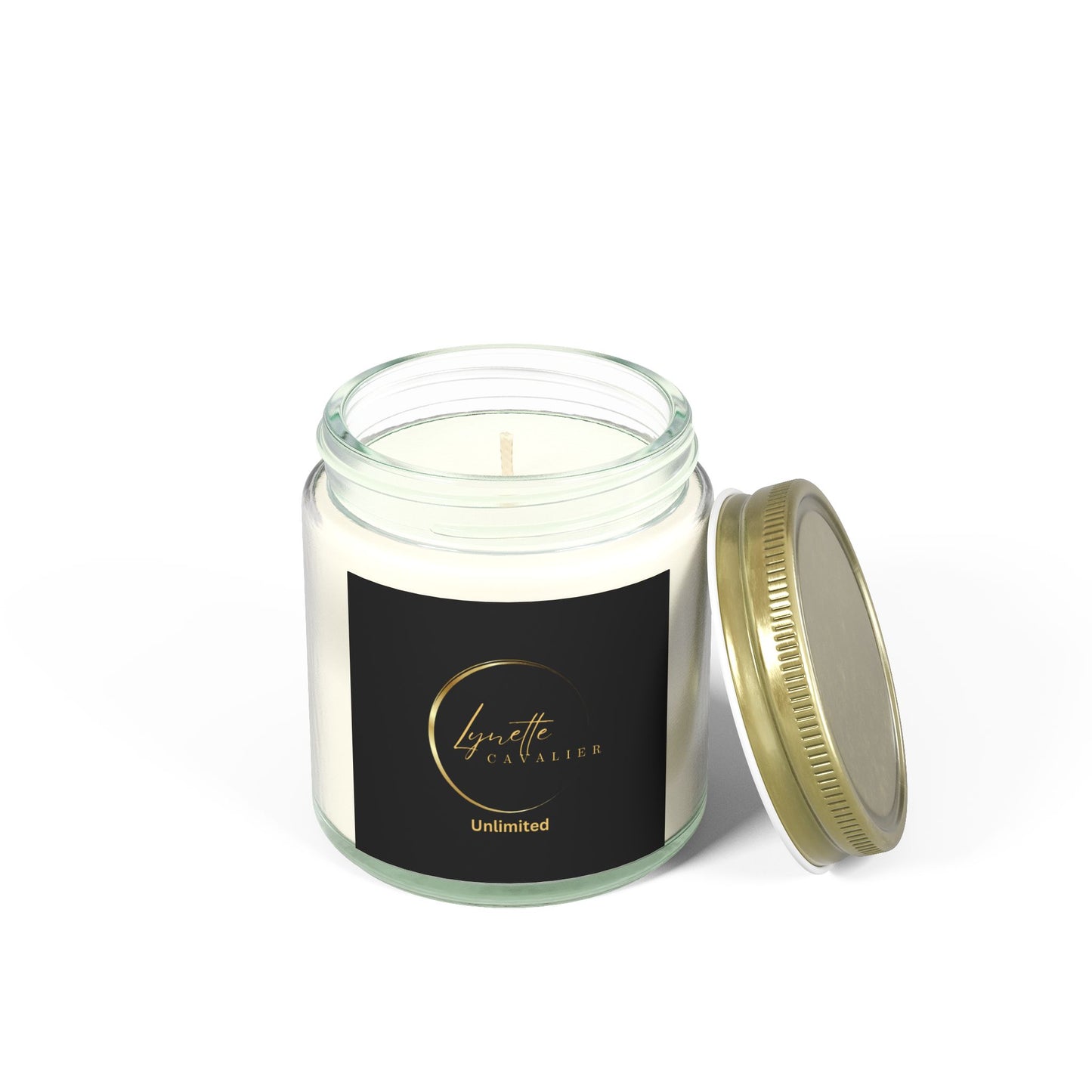 Lynette Cavalier's Scented Candles, Coconut Apricot Wax (4oz, 9oz), 20 Hours of Burn Time, Hand Poured Coconut Apricot Wax