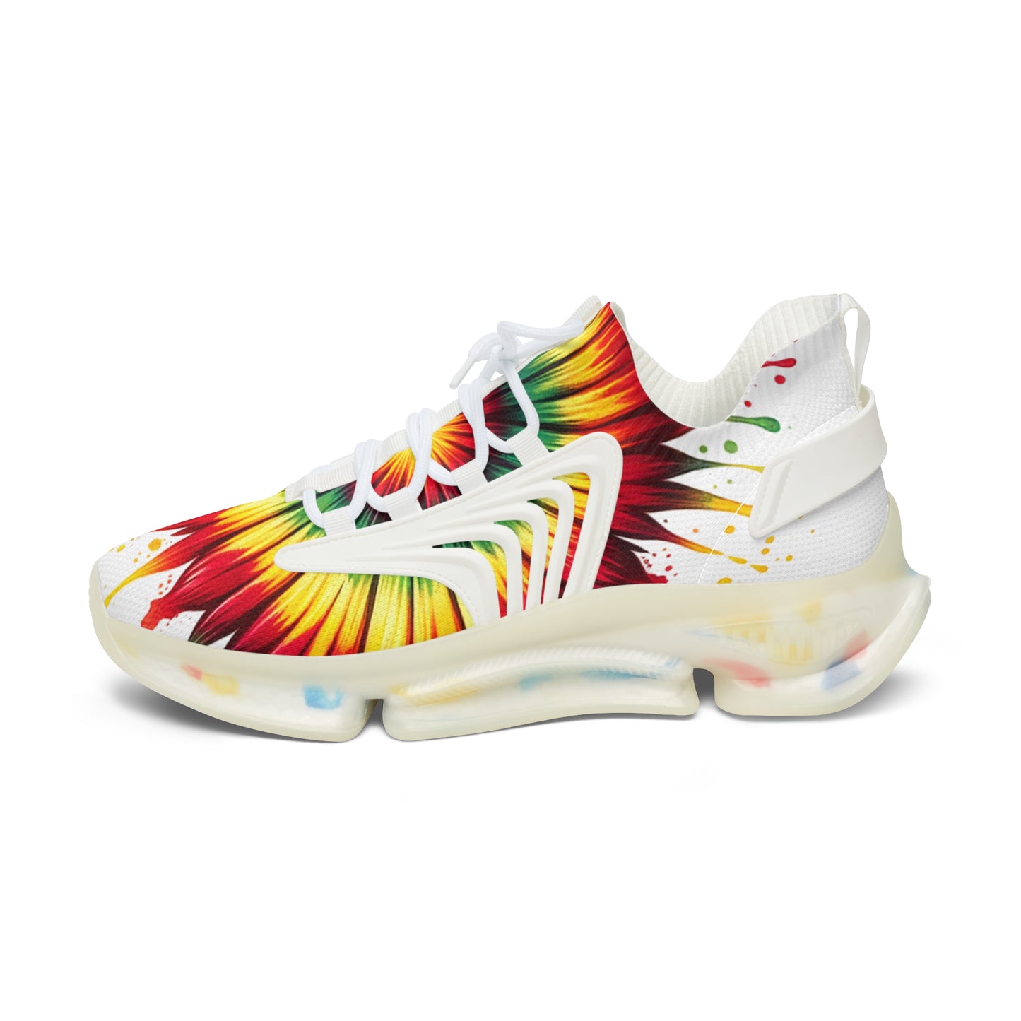 Vibrant Women's Mesh Sneakers, Stylish Athletic Shoes, Trendy Fitness Footwear, Colorful Sports Sneakers, Unique Daily Wear Footwear