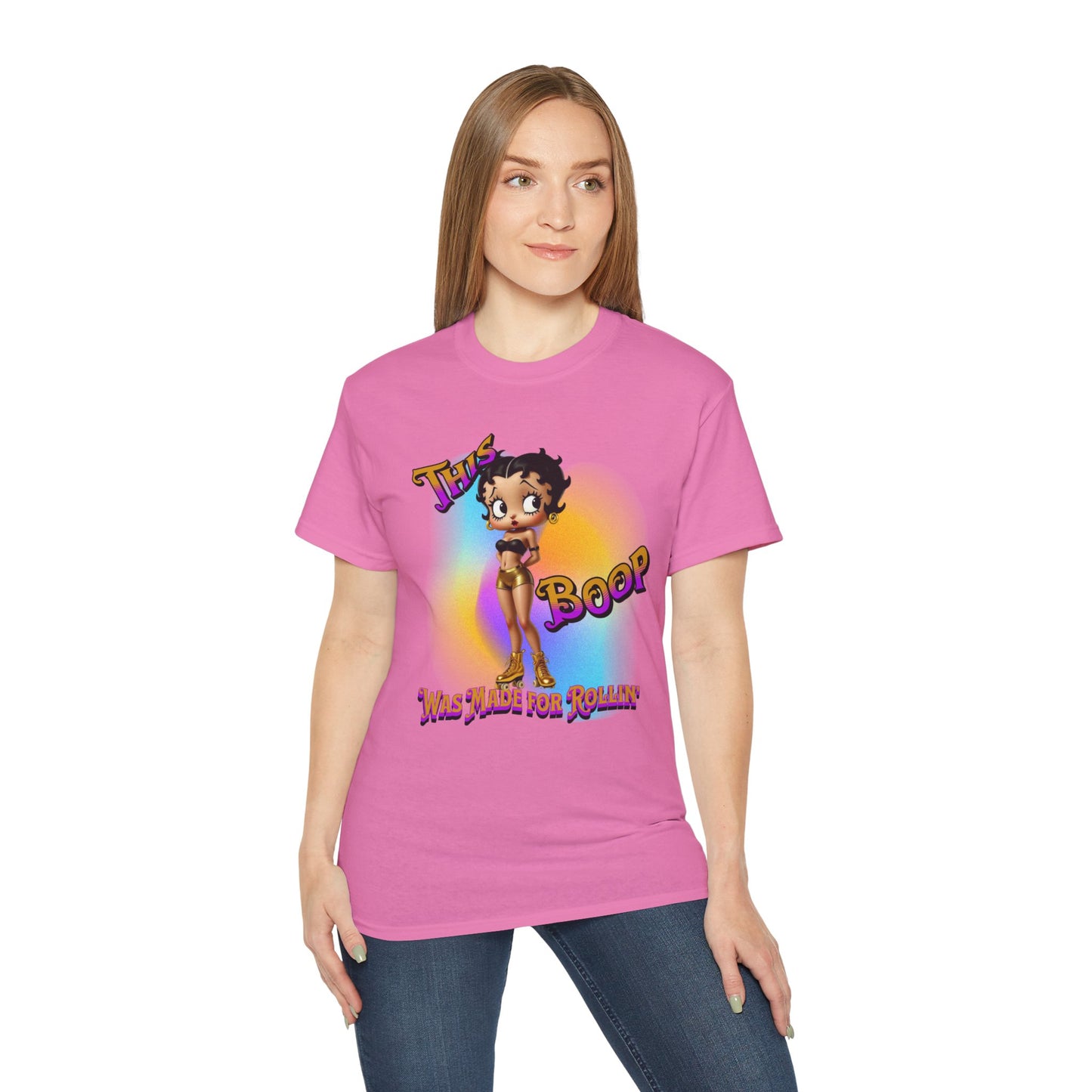 Retro Betty Boop Cartoon Tee, Fun Skater Themed T-Shirt, Vintage Skater Girl Shirt, Casual Wear, Betty Boop Design, Perfect Gift for Skater Fans