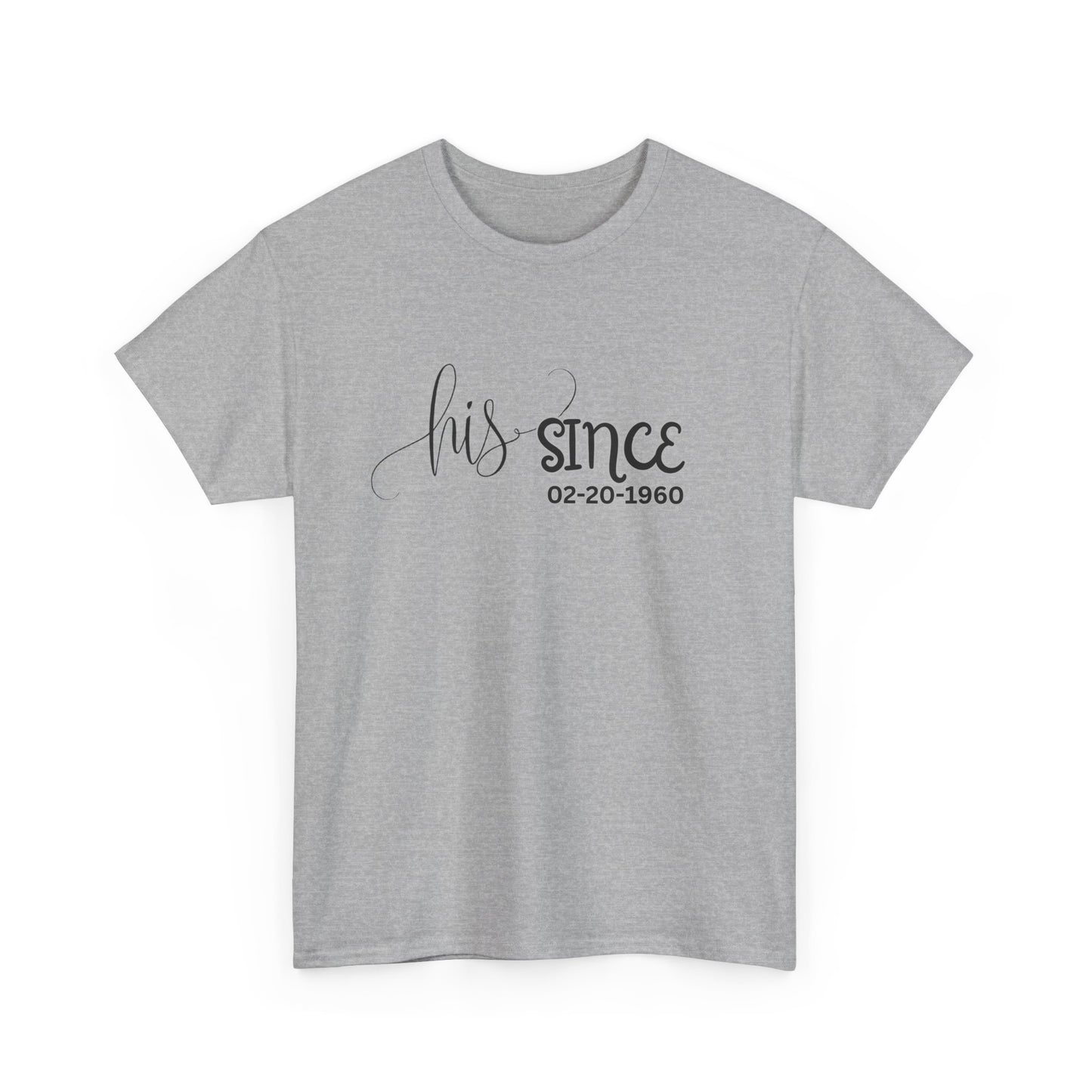 Personalized His and Hers Valentine T-Shirts, Custom Valentine T-Shirts, Unisex Valentine T-Shirts, T-Shirts for Couples, (Hers Solid Separately)