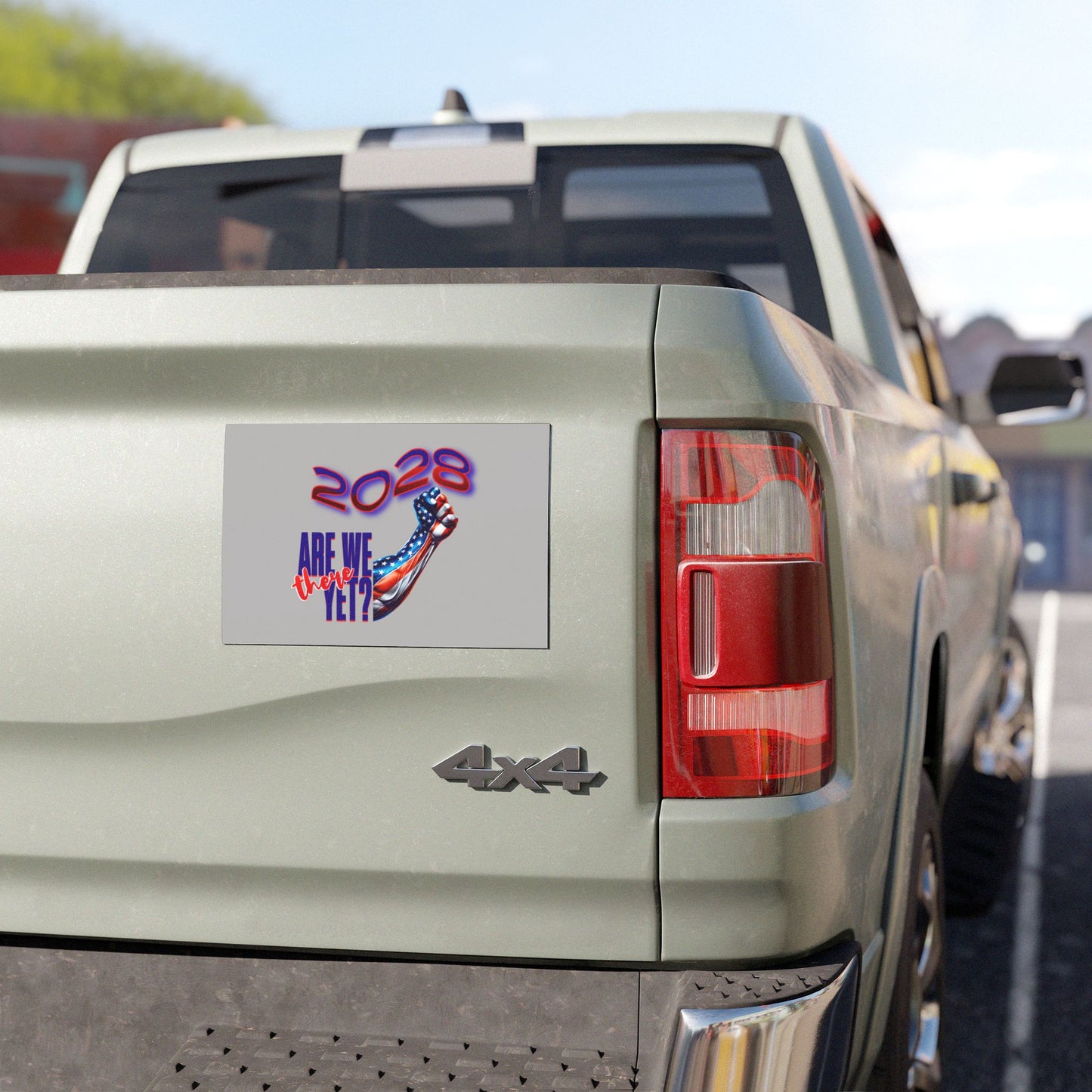 Patriotic Car Magnet - "Are We There Yet?" - 2028 Travel Humor, Political Opinion Car Magnet, Anti-Trump Car Magnets,