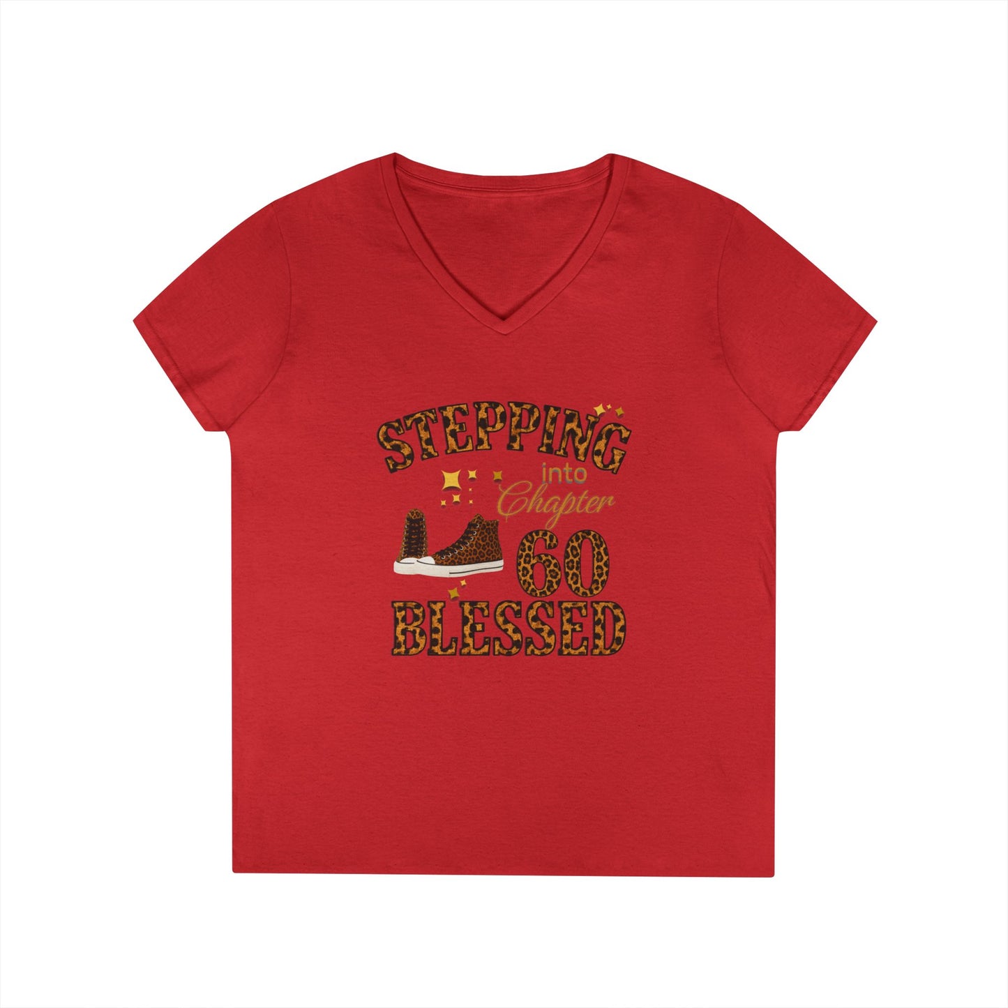 Stepping into Chapter 60 Blessed V-Neck Tee