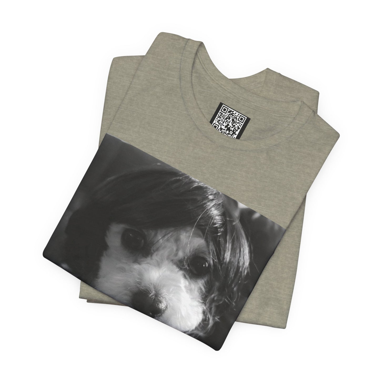 Personalized Dog Photo Tee — Retro Black & White Puppy Portrait T-Shirt