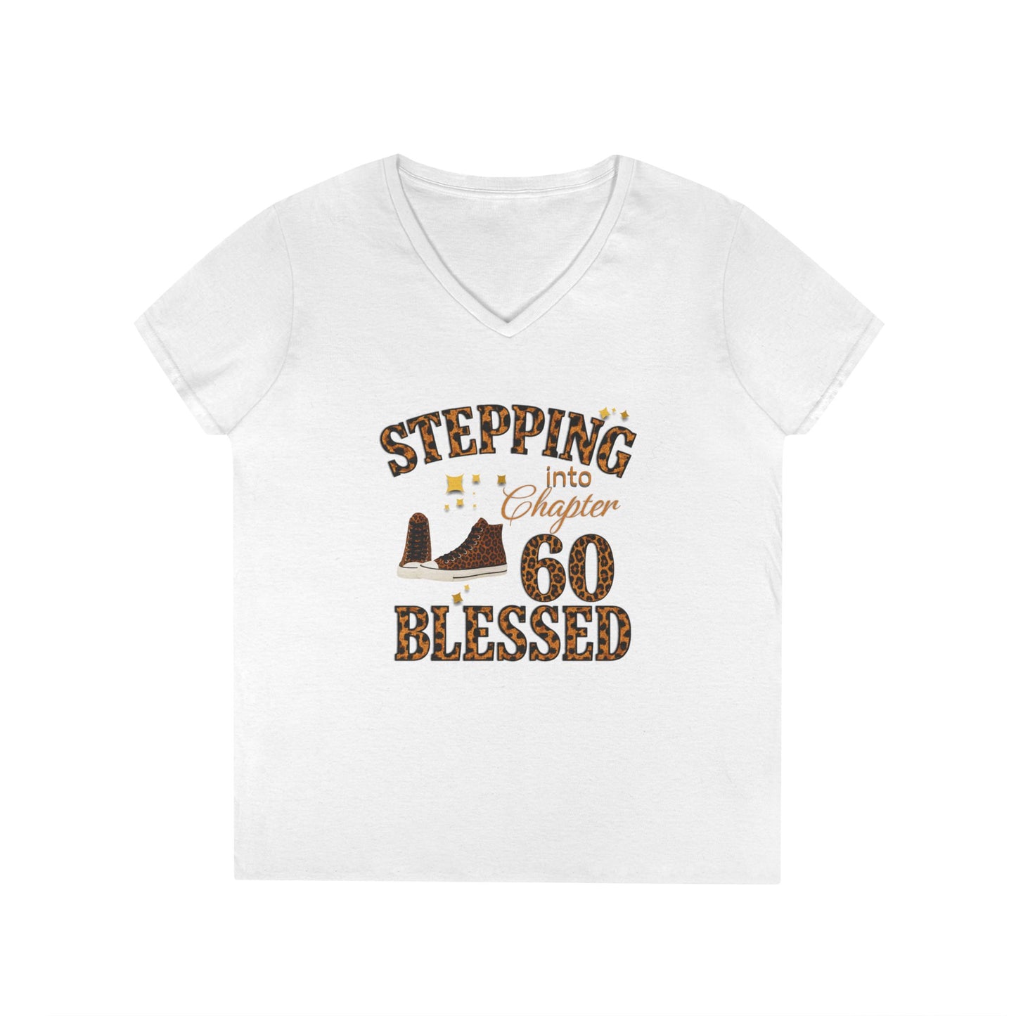 Stepping into Chapter 60 Blessed V-Neck Tee