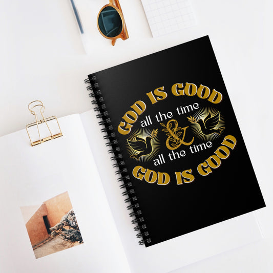 Spiral Notebook - God is Good Notebook, Christian Book, Religious Notebook, Inspirational Notebook, God is Notebook for Men and Woman