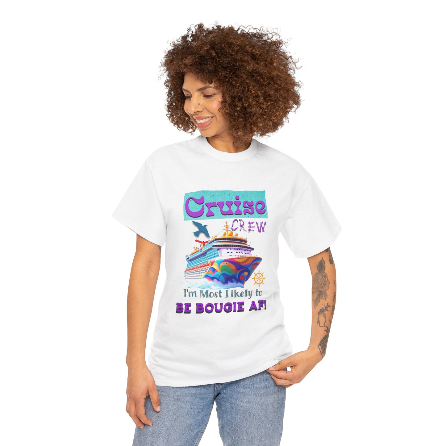 Cruise Crew Tee - I'm Most Likely to Be Bougie AF, Travel Shirt, Vacation Apparel, Cruise Outfits, Summer Fun Clothing for the Bougie Crew