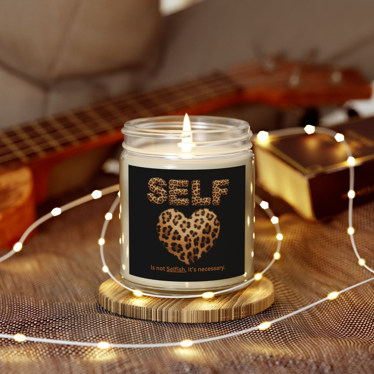 Self-Love Is Not Selfish, It's Necessary Scented Candles, Coconut Apricot Wax (4oz, 9oz)