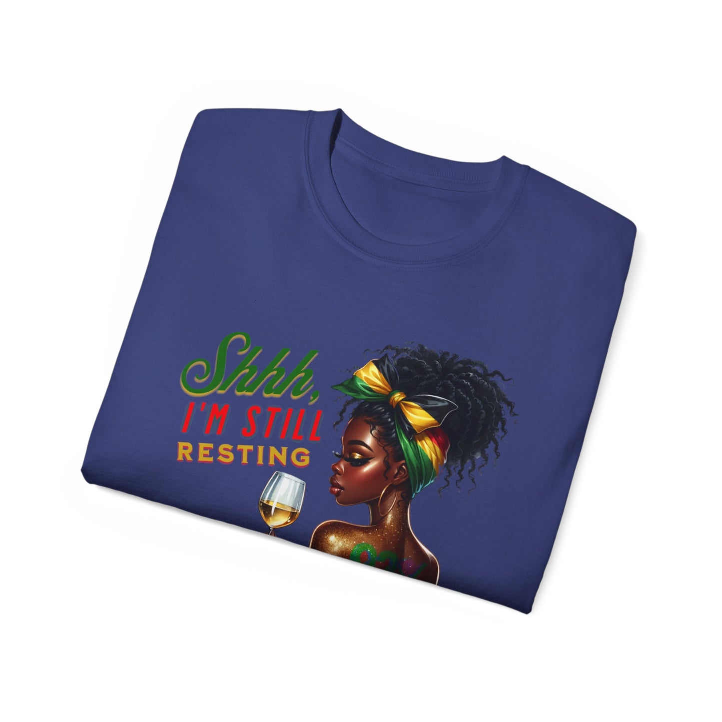 92% Black Women – Shhh, I’m Still Resting Tee, Melanin Magic Shirts, Black Women Empowerment Shirt, Black Excellence Tees, Self-Care & Rest
