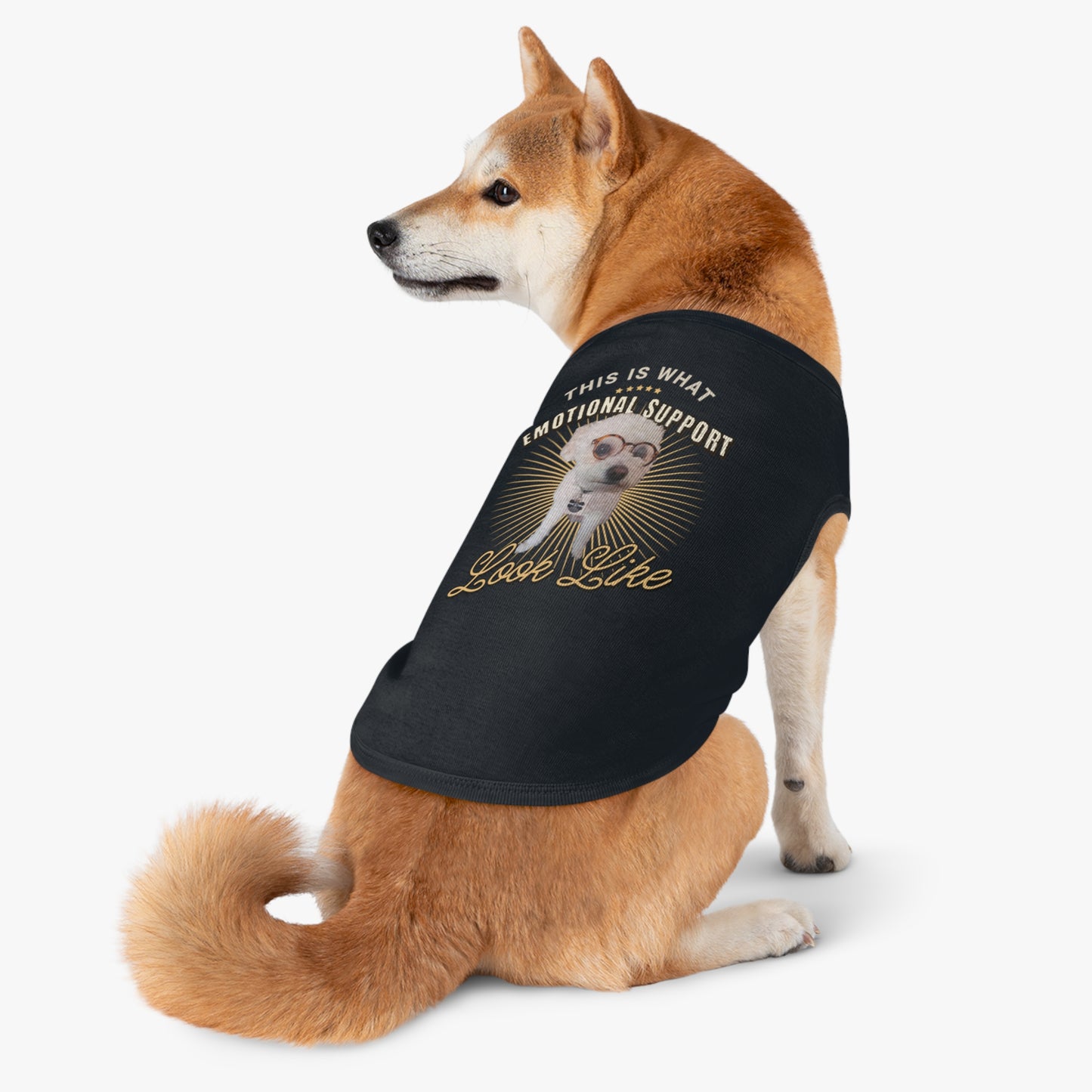 Emotional Support Pet Tank Top, Dog Lover Gift, Pet Apparel for Fun Outings, Cute Pet Costume, Pet Shirt for Walks