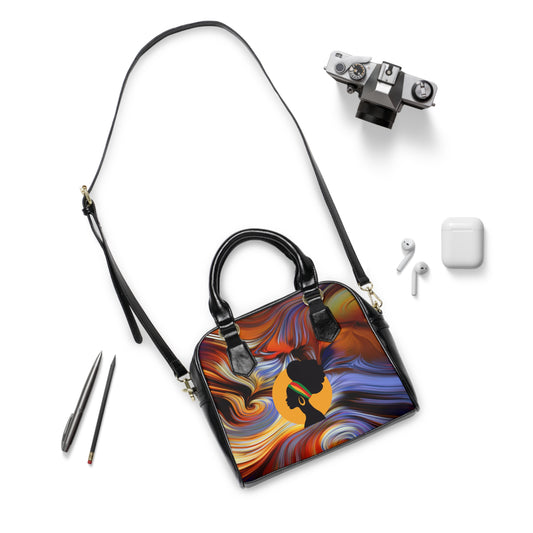 Afrocentric Shoulder Handbag, Melanin Women Handbag, Black Power Handbag, Handbag for Black Women