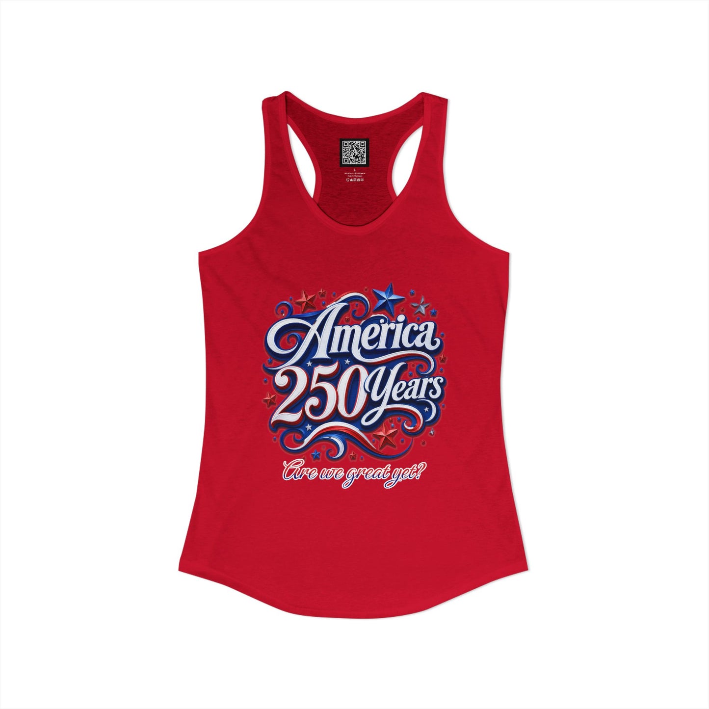 Women's America 250 Year's Racerback Tank 4th of July T-Shirt