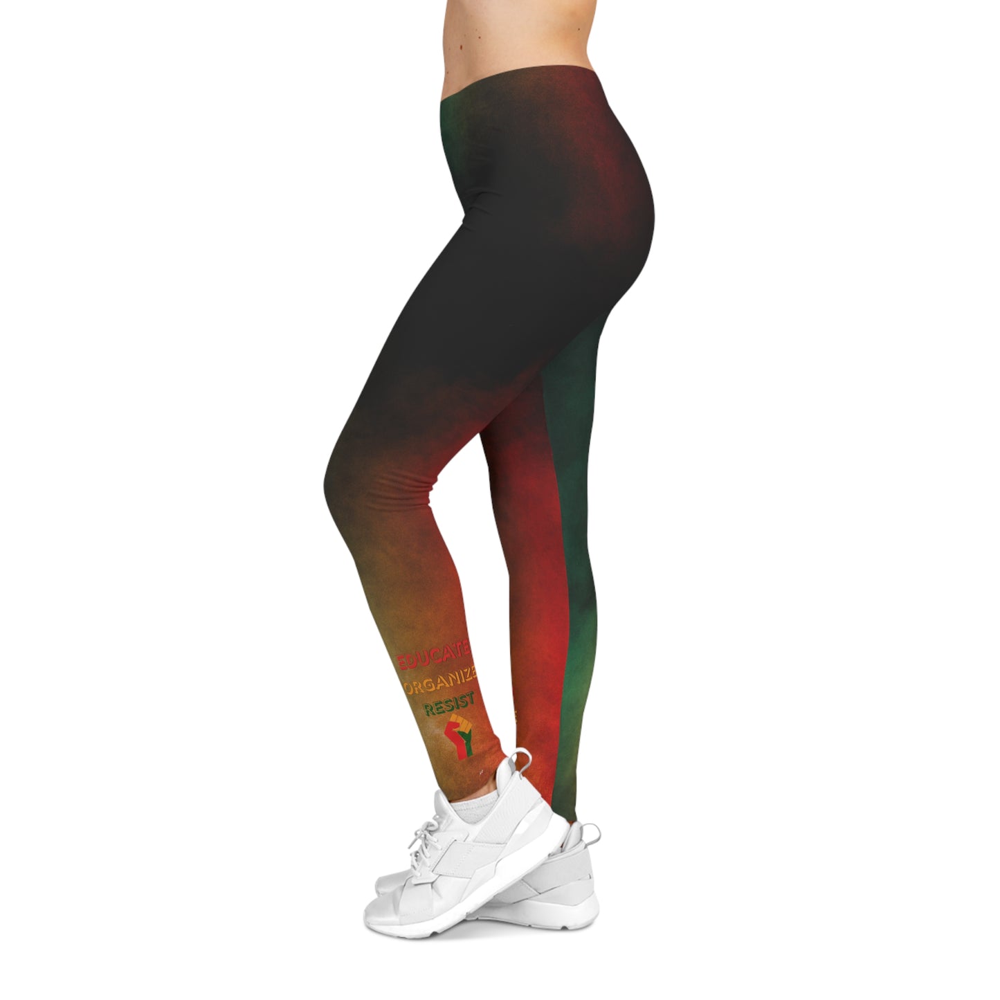 Afrocentric RBG Smoke Leggings — Black History Empowerment Activewear