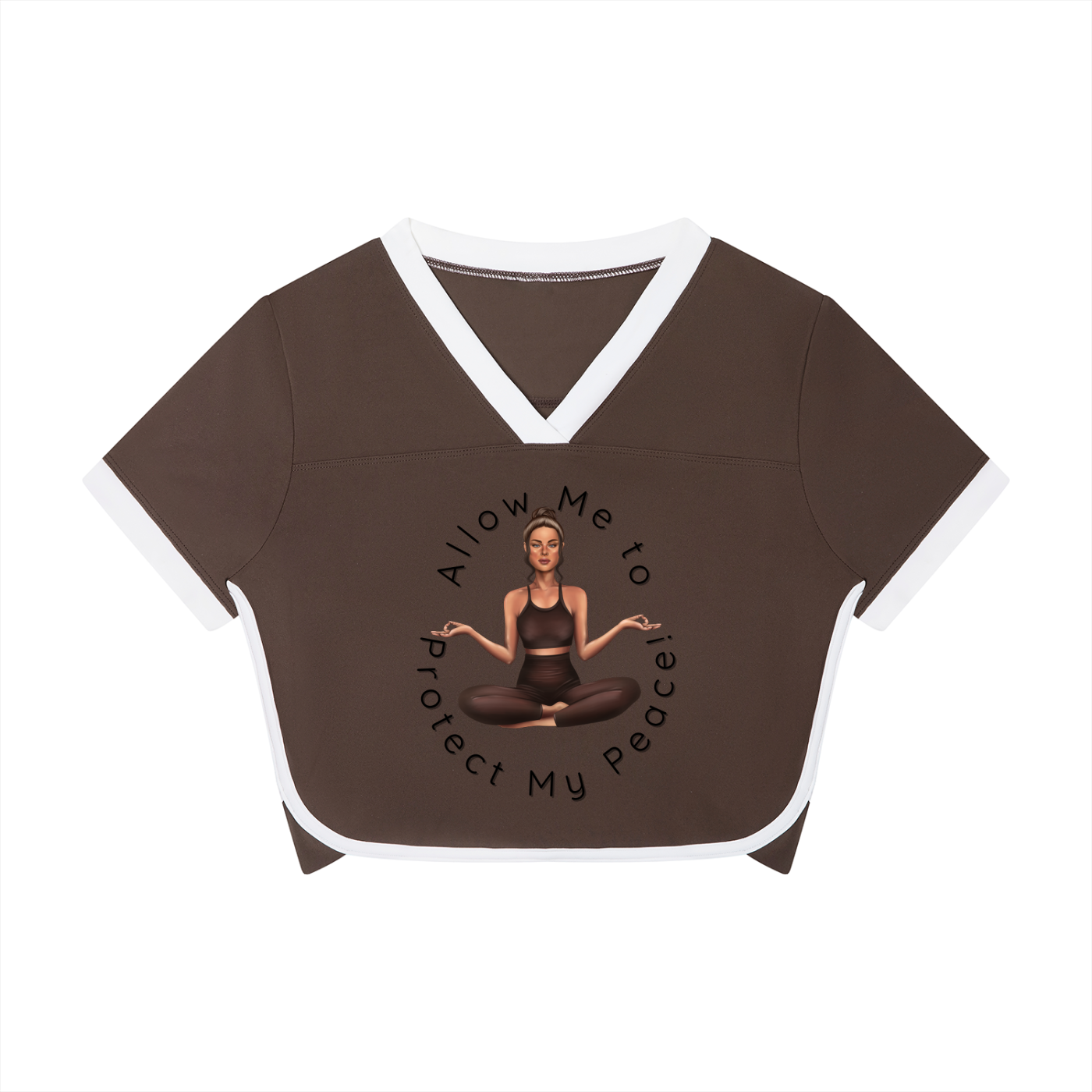 "Protect My Peace" Women's Color Block Performance Crop Tee