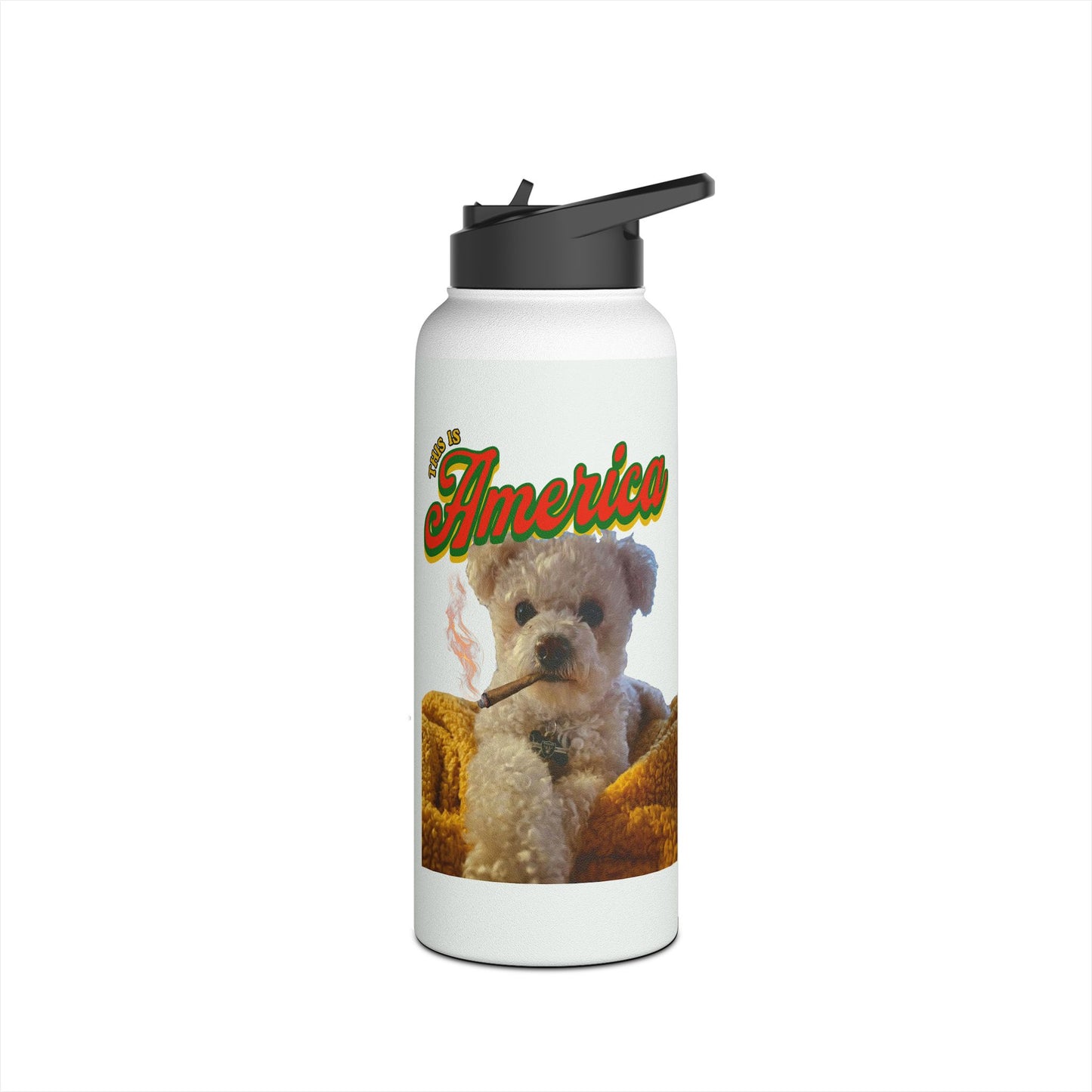 Pet Lover Stainless Steel Water Bottle — Cute Custom Dog Photo Design