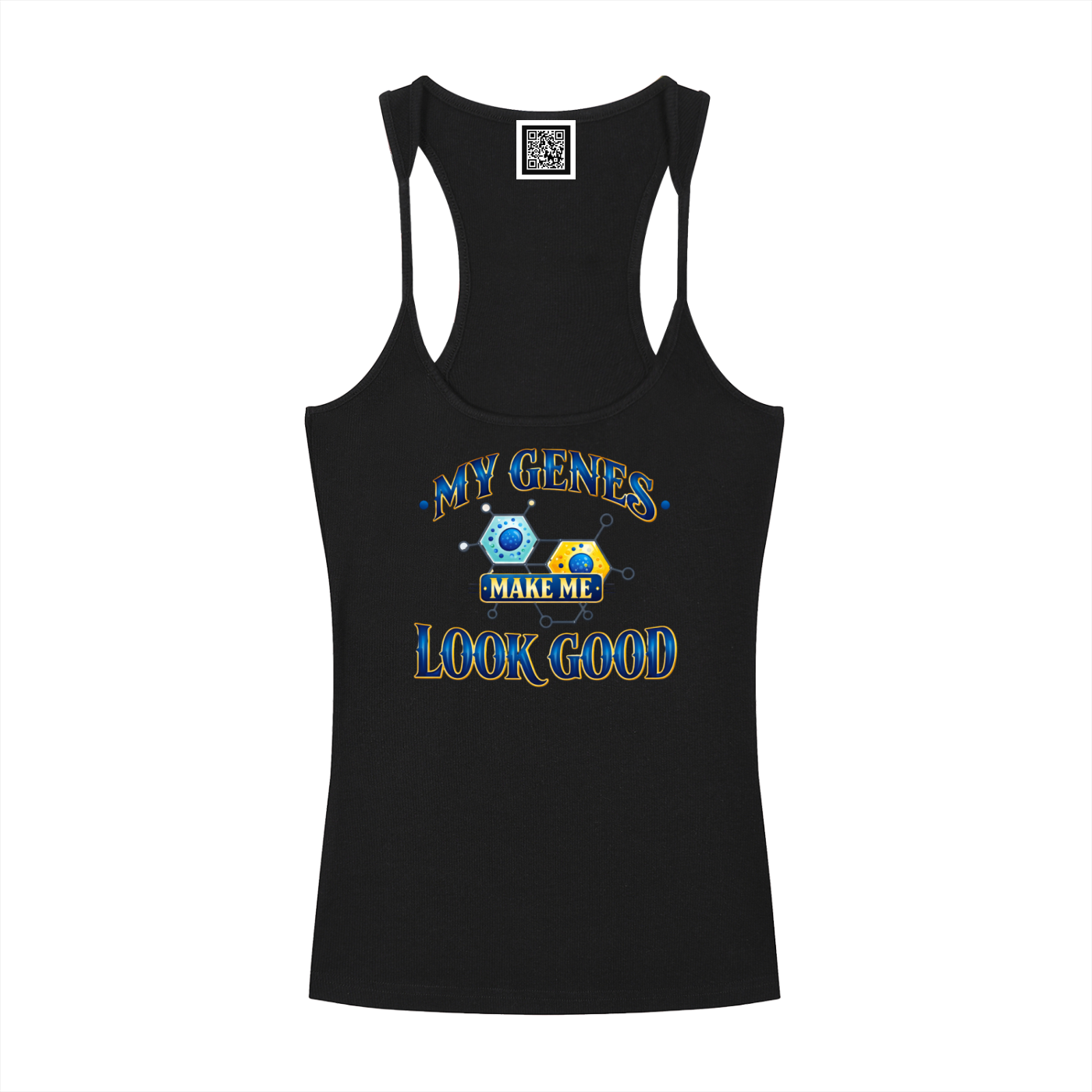 My Genes Make Me Look Good – Women's Ribbed Racerback Crop Tank Top