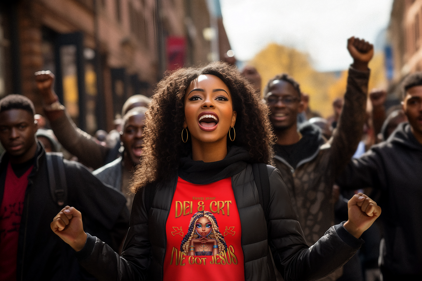 Faith Over Everything Shirt, Keep Your DEI & CRT, I've Got Jesus T-Shirt, Women Empowerment Shirt, Black Girl Magic T-Shirt, Melanin Shirt for Women
