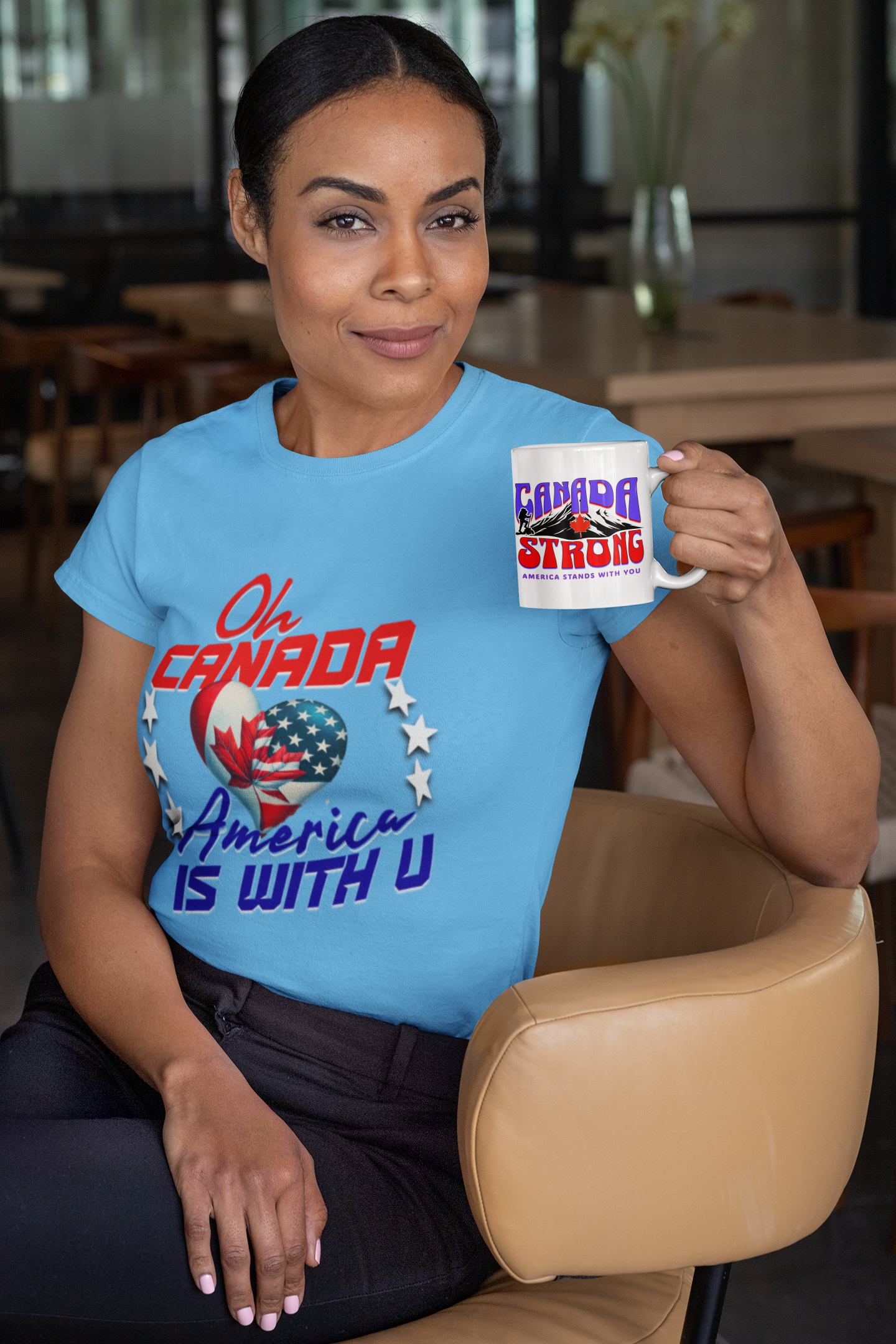 Oh Canada America Stands with You, Celebrate Friendship and Unity, America and Canada are United, Canada Pride, America Apologizes for Trump