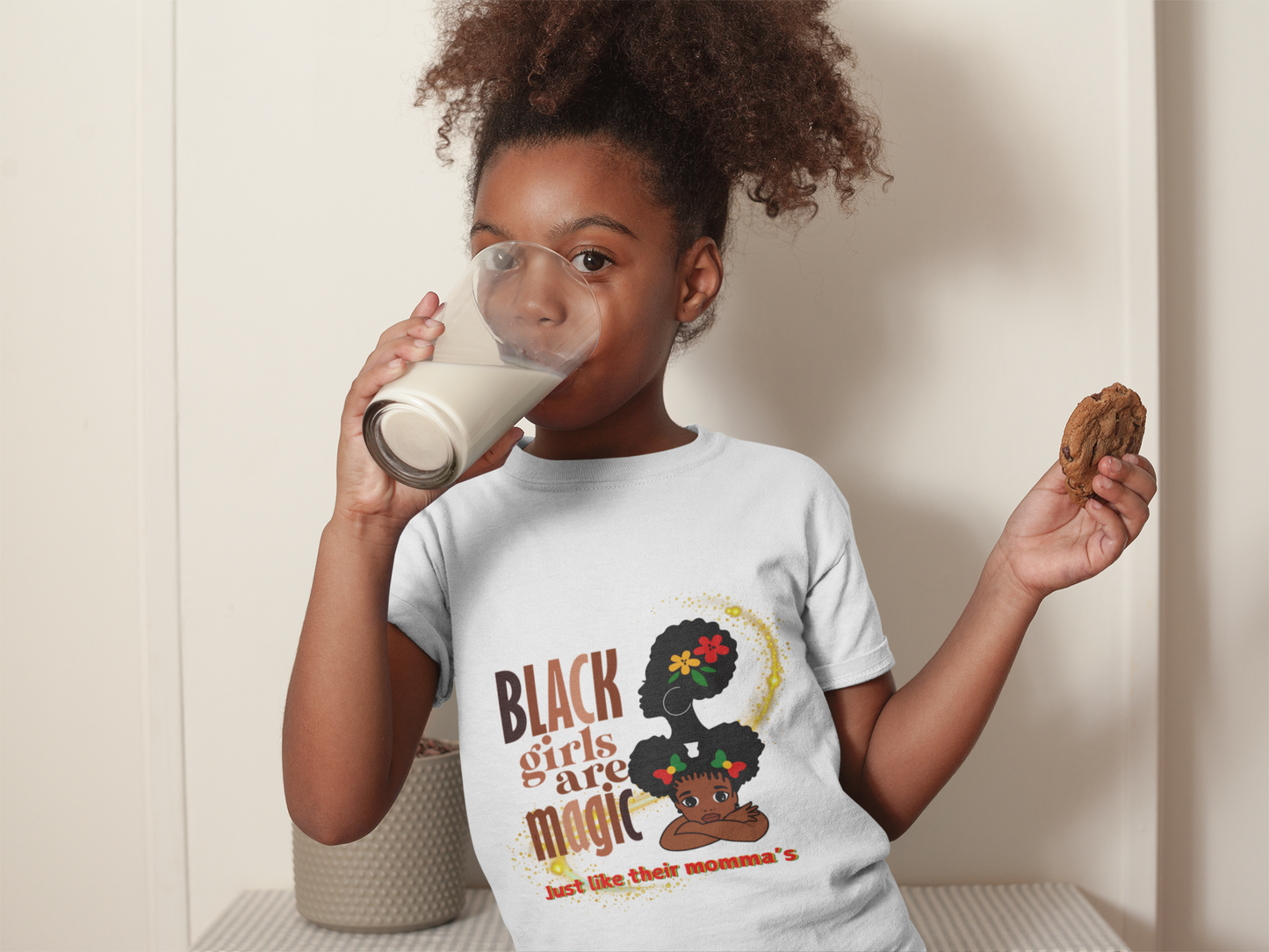 Black Girl Magic Unisex Garment-Dyed T-shirt, Mother's Day Gift, Matching Daughter T-shirt Sold Separately