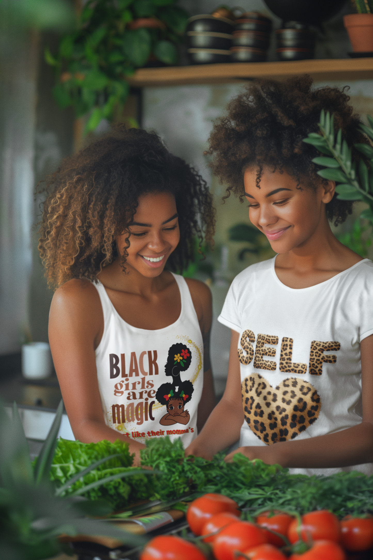 Black Girl Magic Unisex Garment-Dyed T-shirt, Mother's Day Gift, Matching Daughter T-shirt Sold Separately
