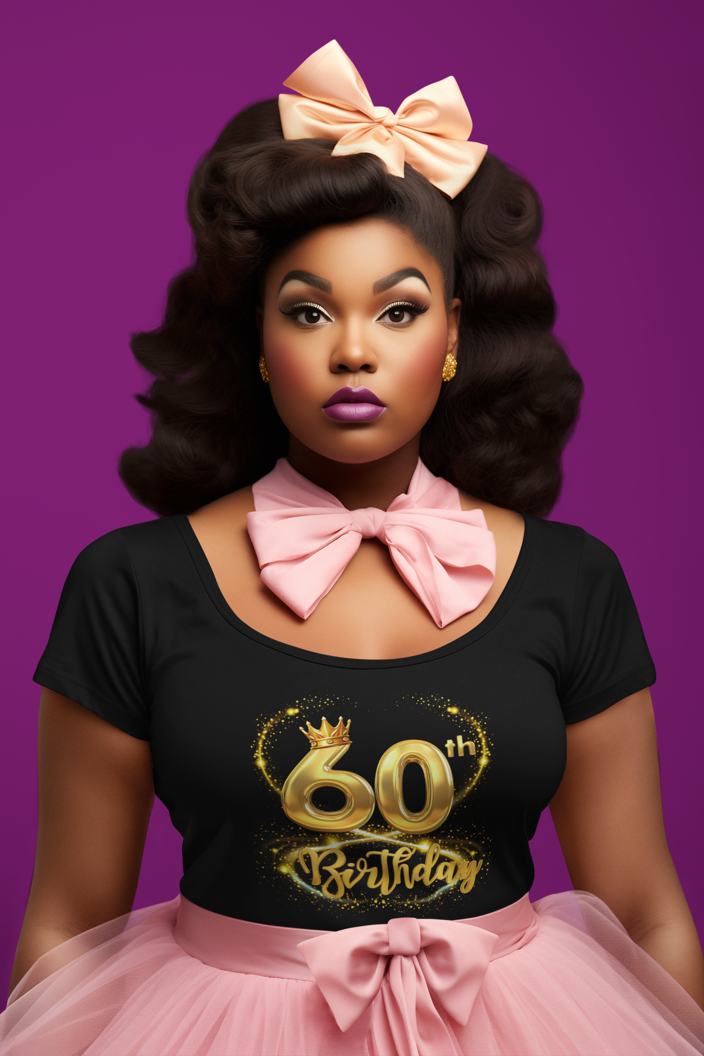 60th Birthday Jersey Short Sleeve V-Neck Tee,