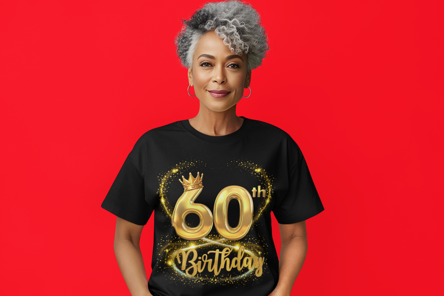 60th Birthday Jersey Short Sleeve V-Neck Tee,